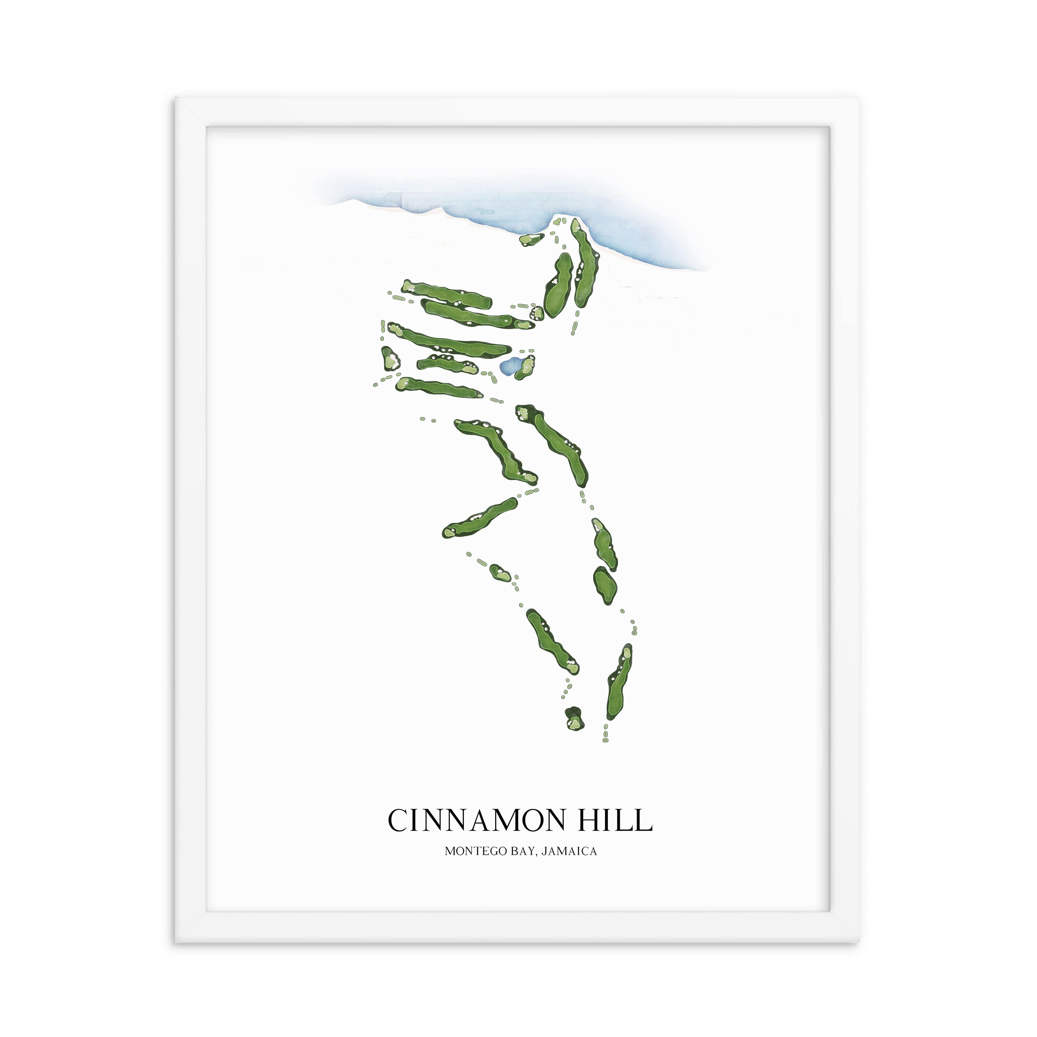 The 19th Hole Golf Shop - Golf Course Prints -  Cinnamon Hill Golf Course Map Golf Map