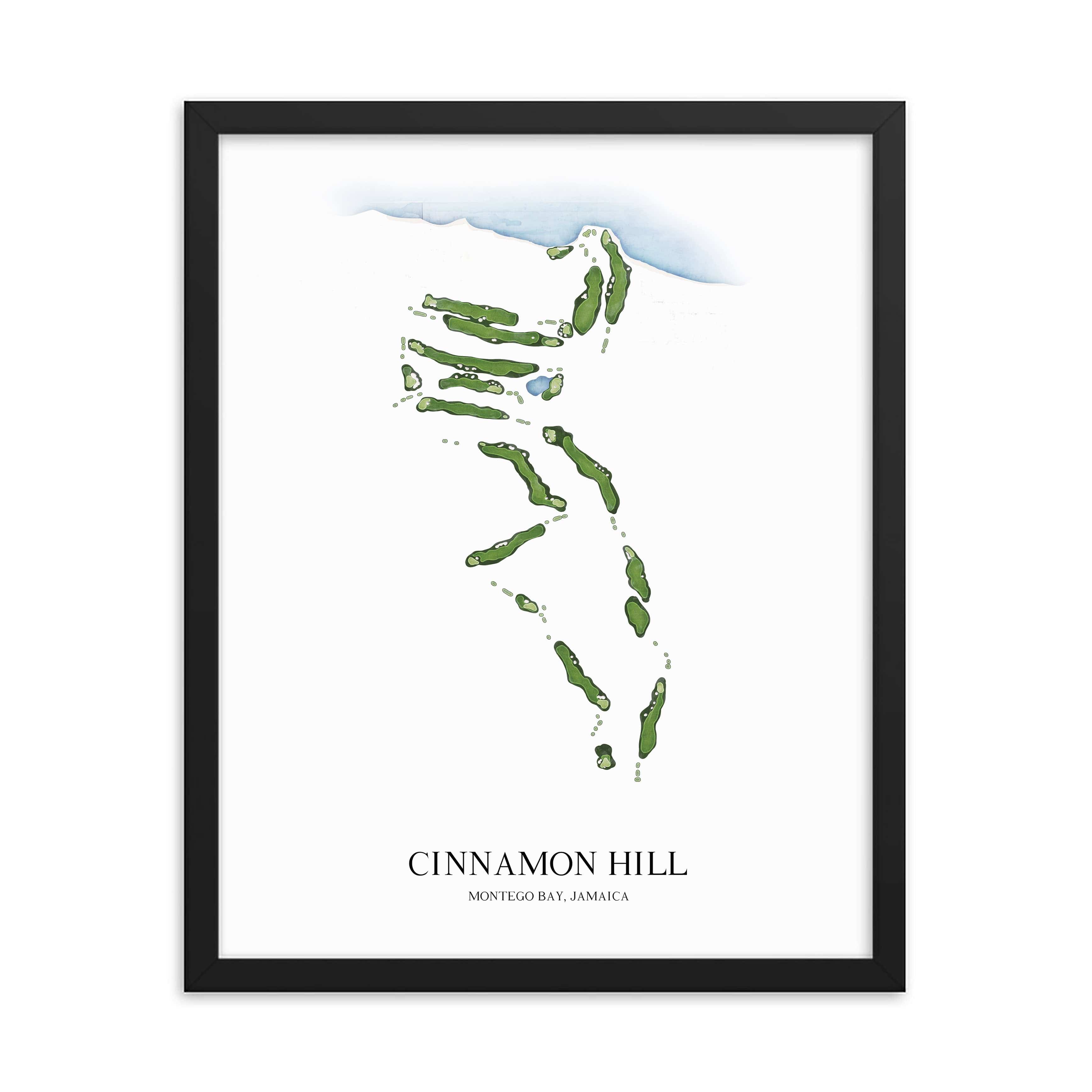 The 19th Hole Golf Shop - Golf Course Prints -  Cinnamon Hill Golf Course Map Golf Map