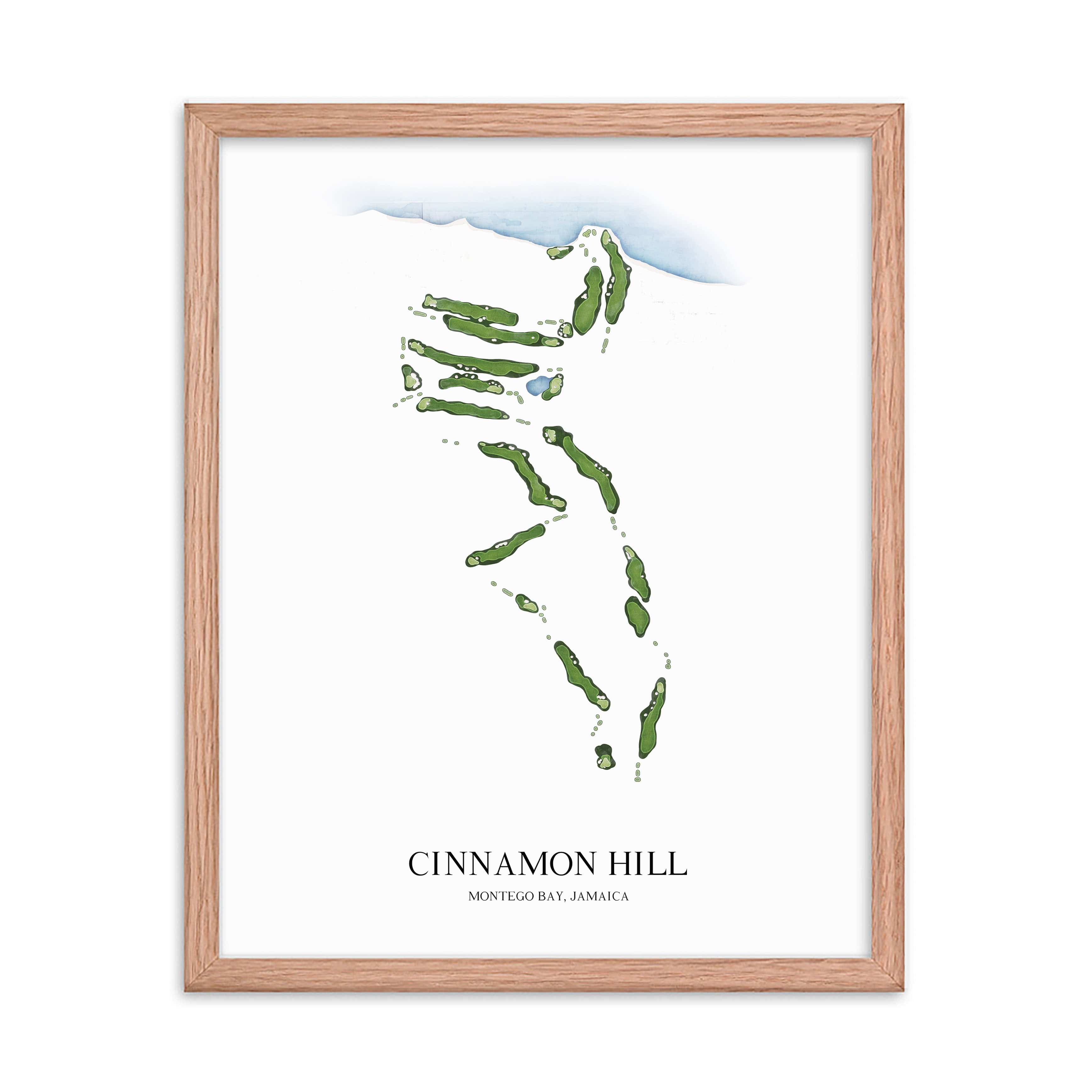 The 19th Hole Golf Shop - Golf Course Prints -  Cinnamon Hill Golf Course Map Golf Map