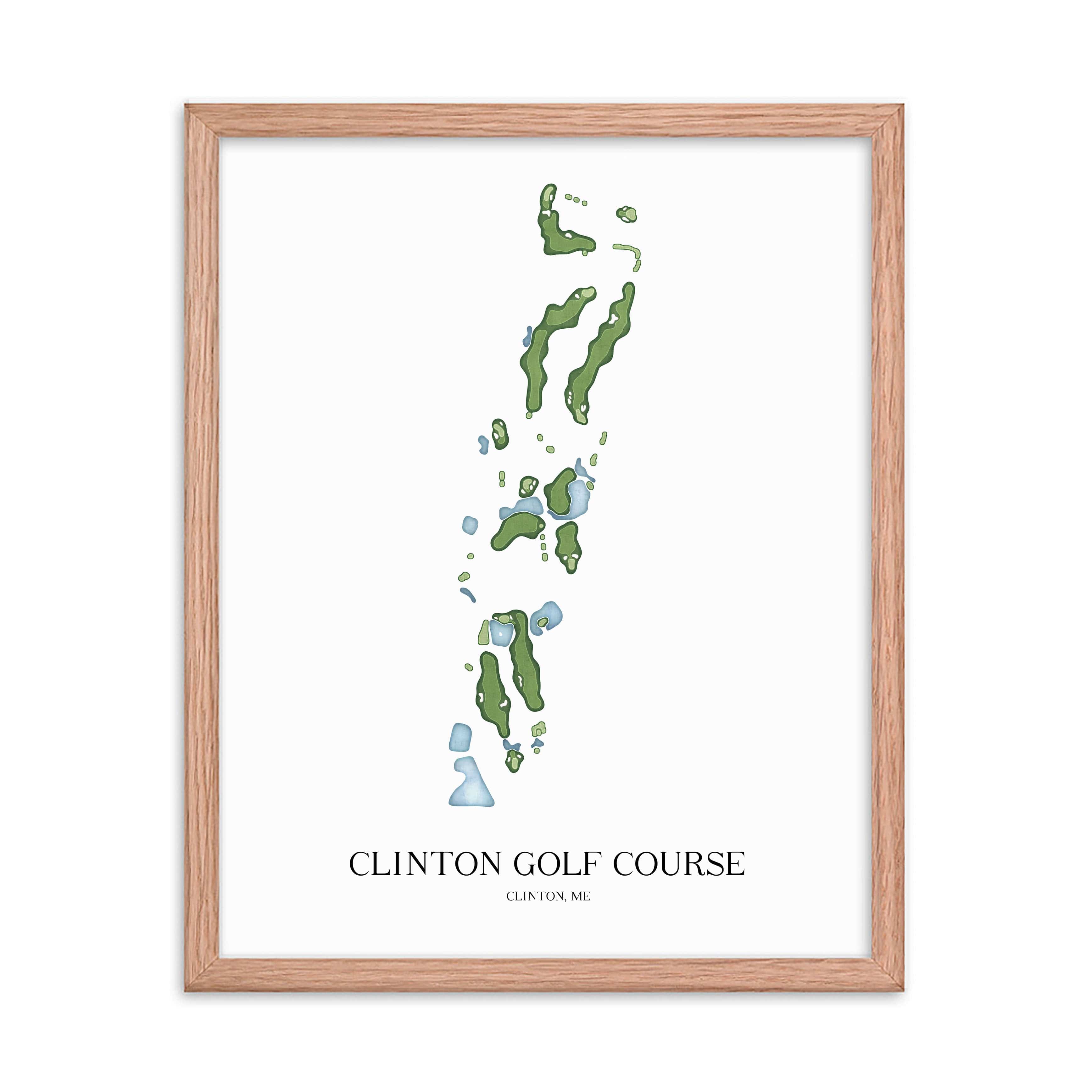 The 19th Hole Golf Shop - Golf Course Prints -  Clinton Golf Course Golf Course Map