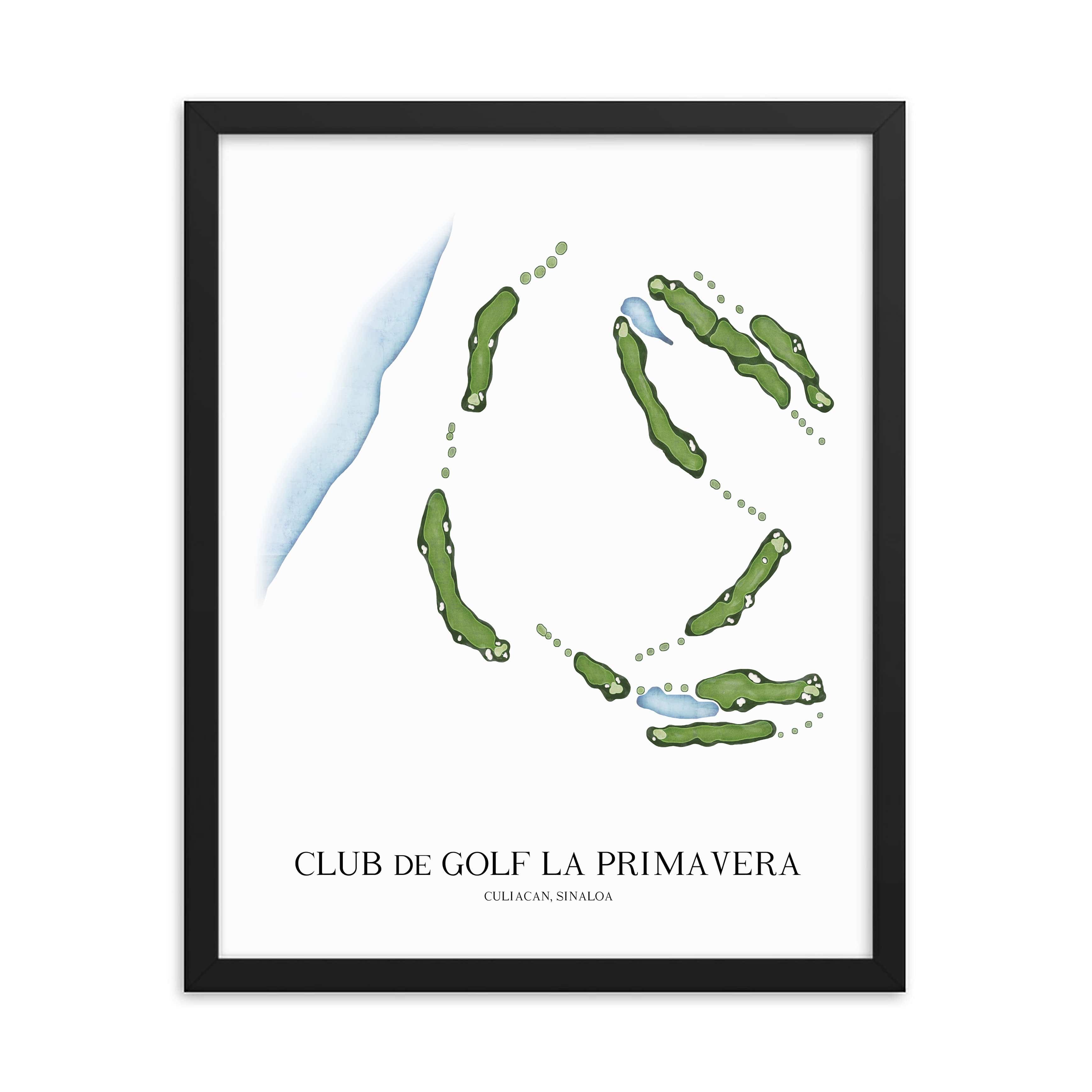 The 19th Hole Golf Shop - Golf Course Prints -  Club de Golf La Primavera Golf Course Map Golf Map