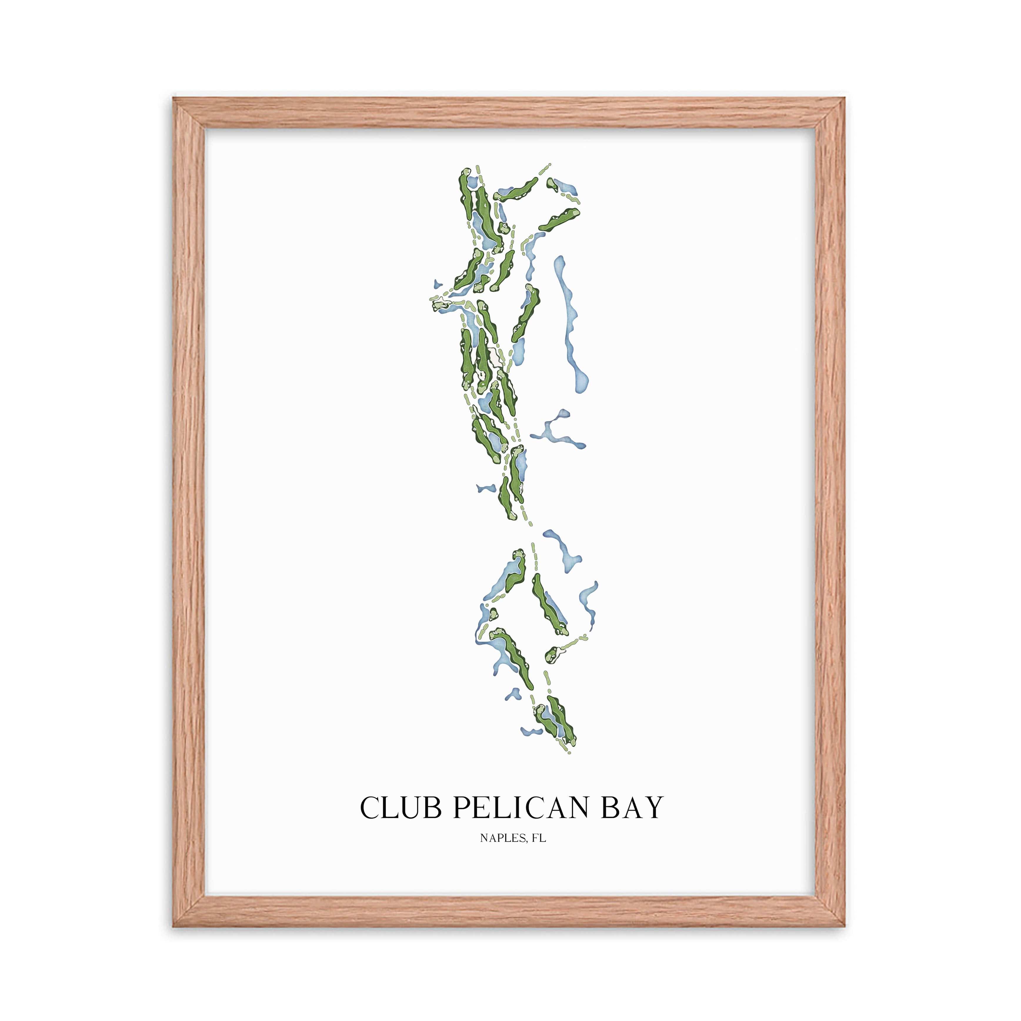 The 19th Hole Golf Shop - Golf Course Prints -  Club Pelican Bay Golf Course Map