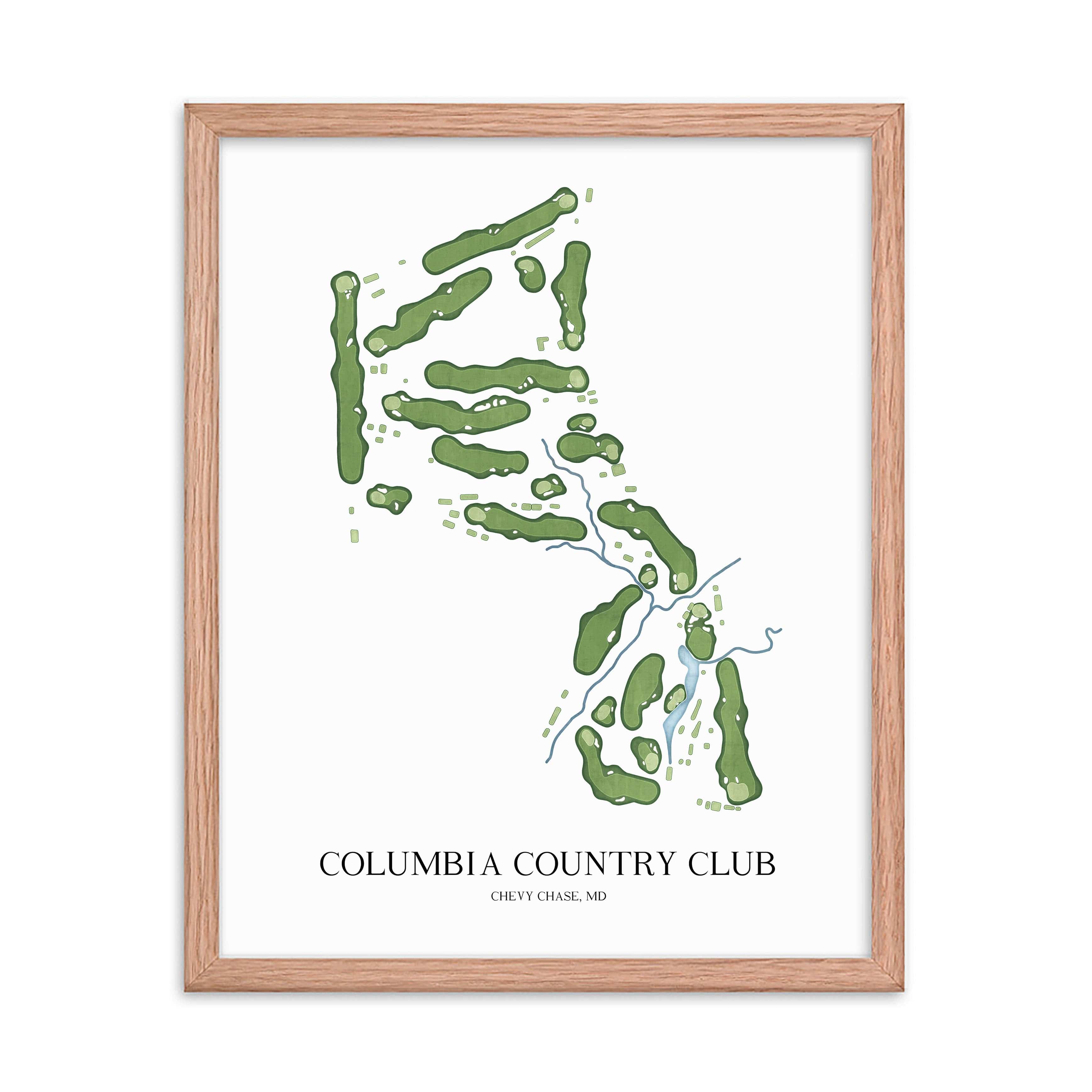 The 19th Hole Golf Shop - Golf Course Prints -  Columbia Country Club (Maryland) Golf Course Map Golf Map