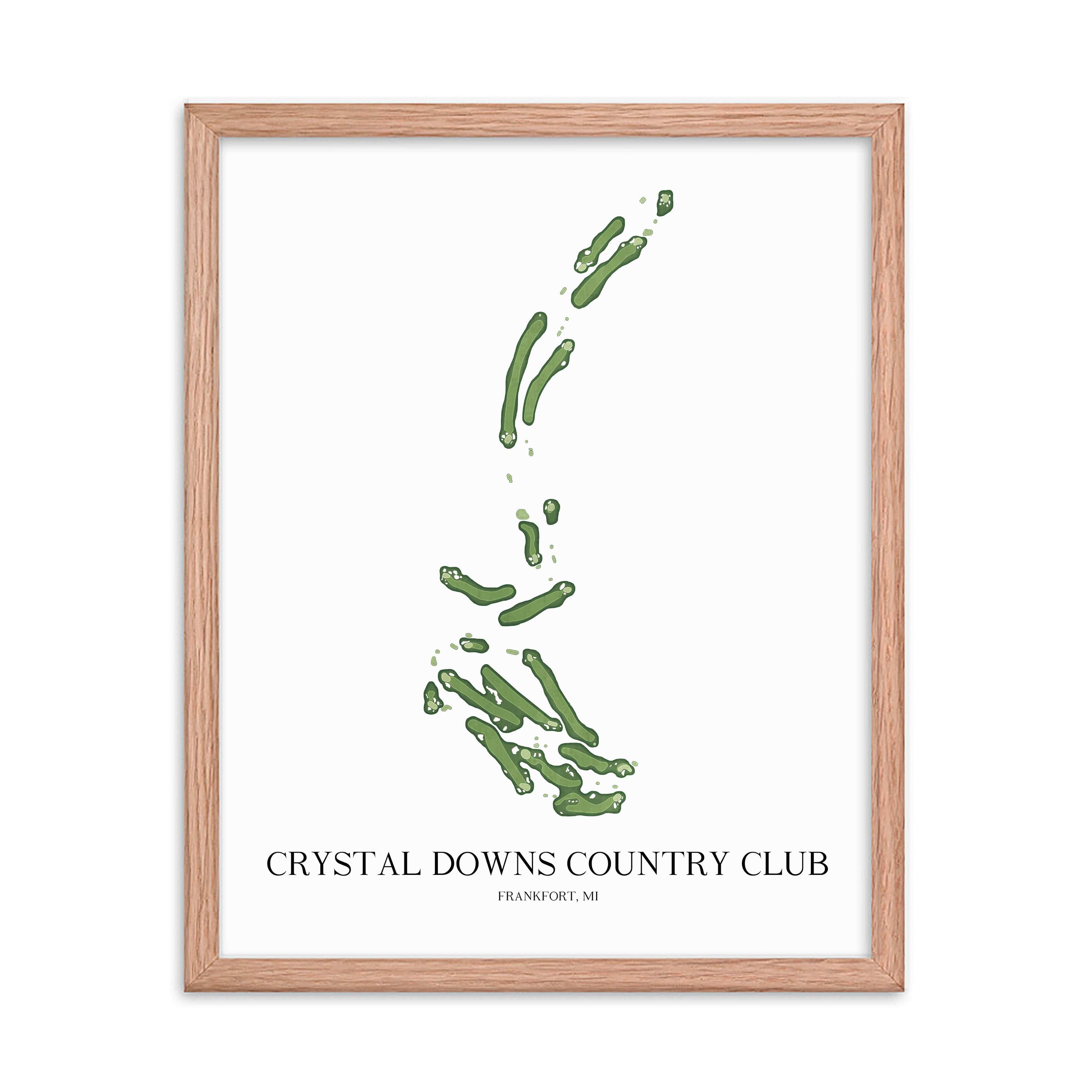 The 19th Hole Golf Shop - Golf Course Prints -  Crystal Downs Country Club Golf Course Map Golf Map