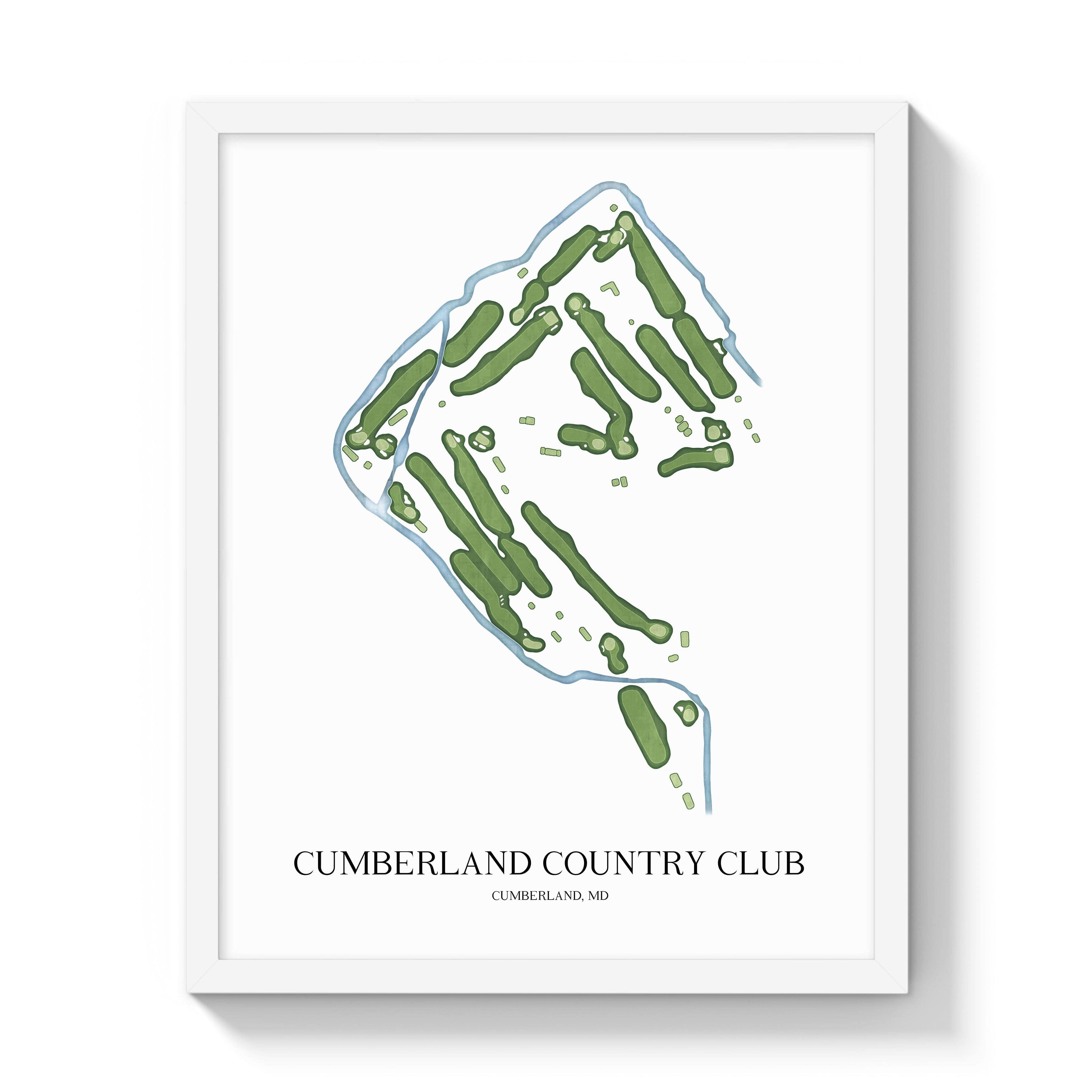 The 19th Hole Golf Shop - Golf Course Prints -  Cumberland Country Club Golf Course Map Golf Map