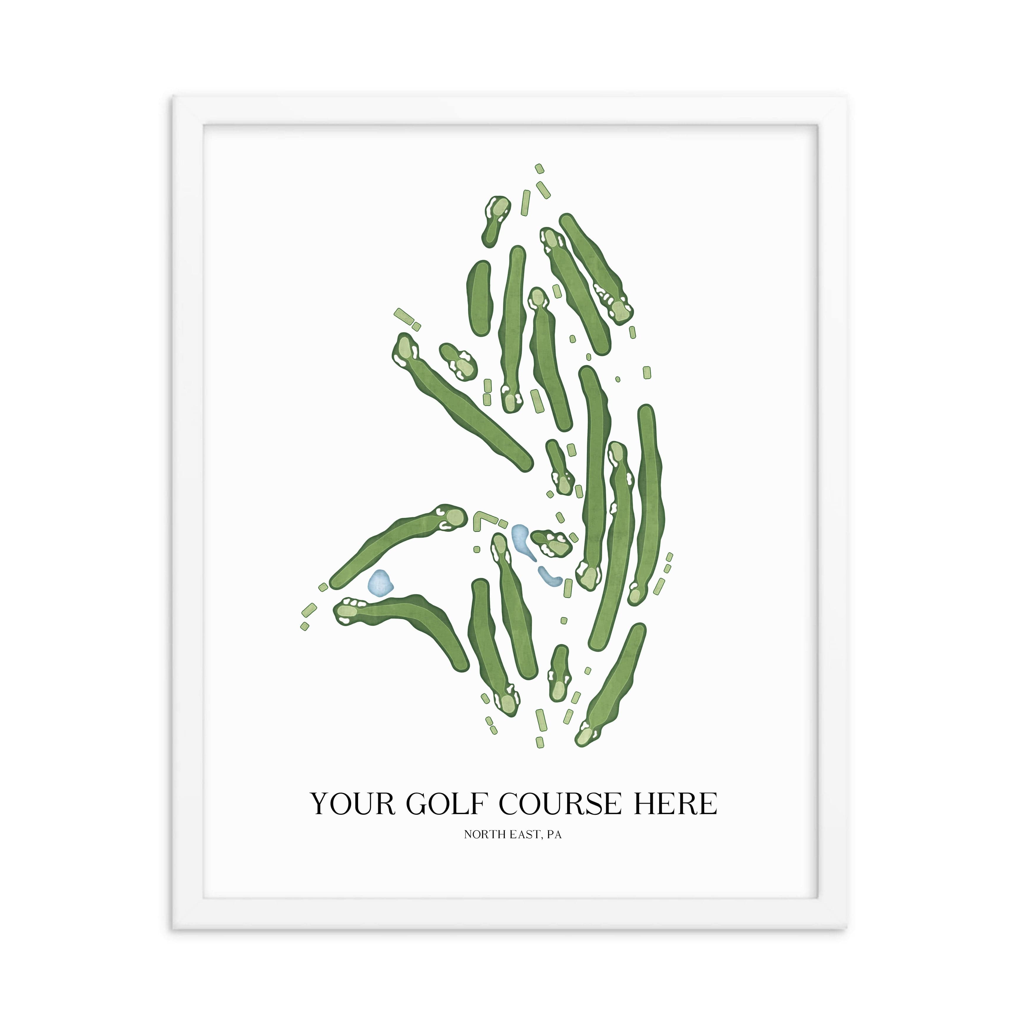 The 19th Hole Golf Shop - Golf Course Prints -  -Custom Course Request- Golf Course Map
