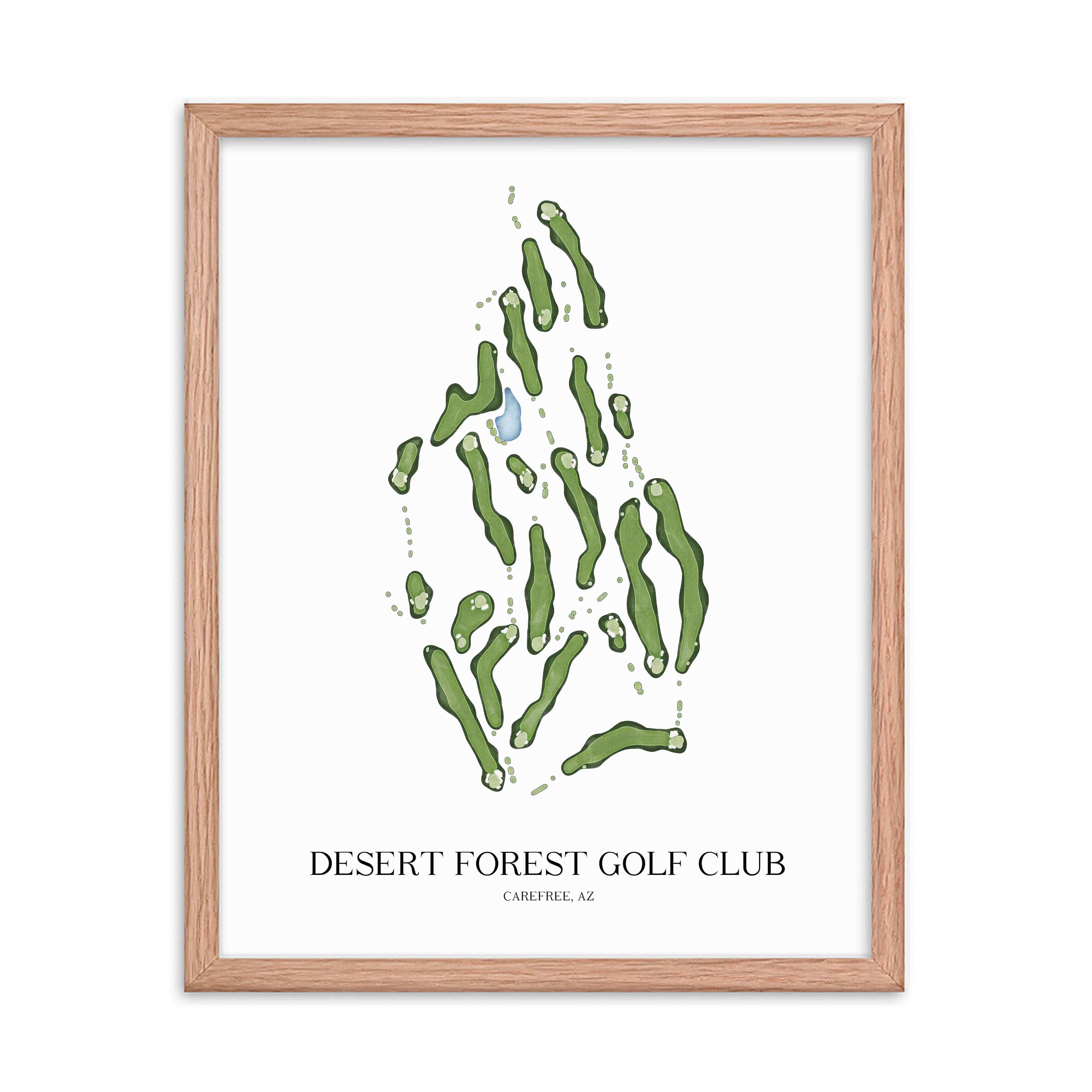 The 19th Hole Golf Shop - Golf Course Prints -  Desert Forest Golf Club Golf Course Map Golf Map