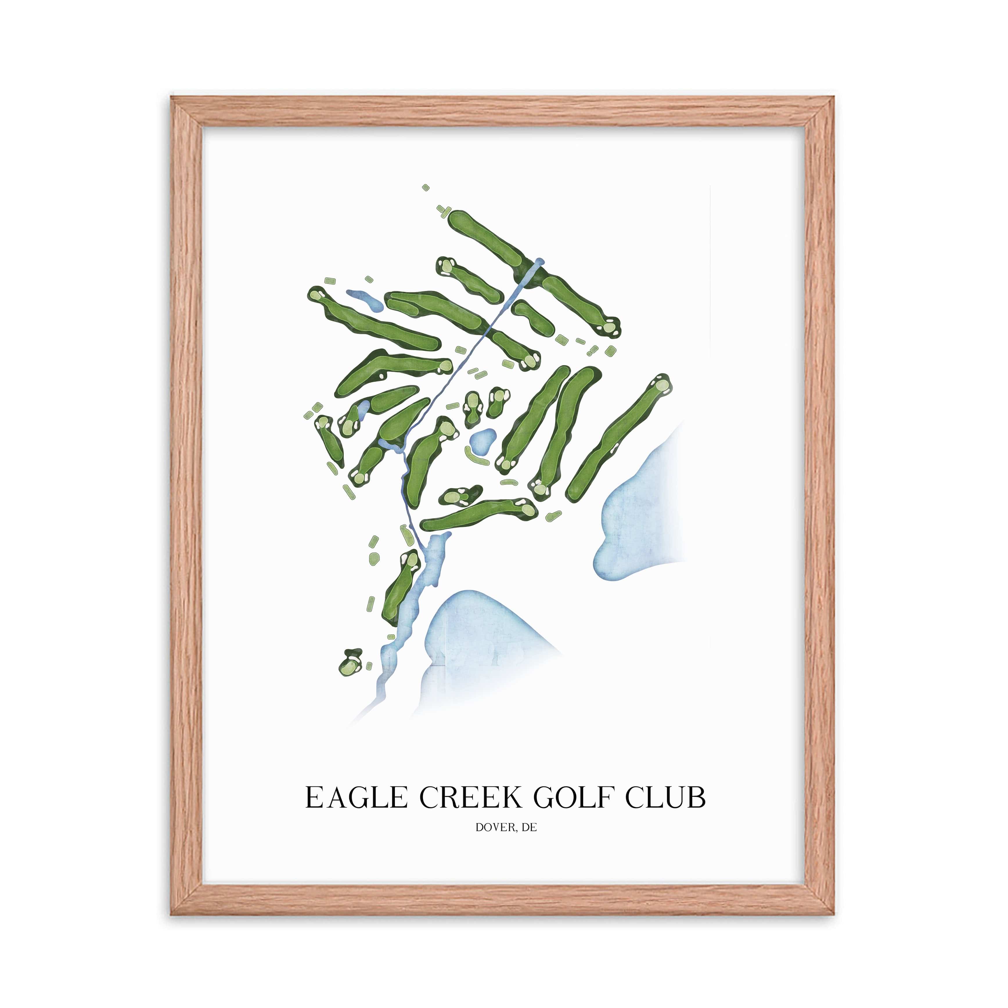 The 19th Hole Golf Shop - Golf Course Prints -  Eagle Creek Golf Club Golf Course Map Golf Map