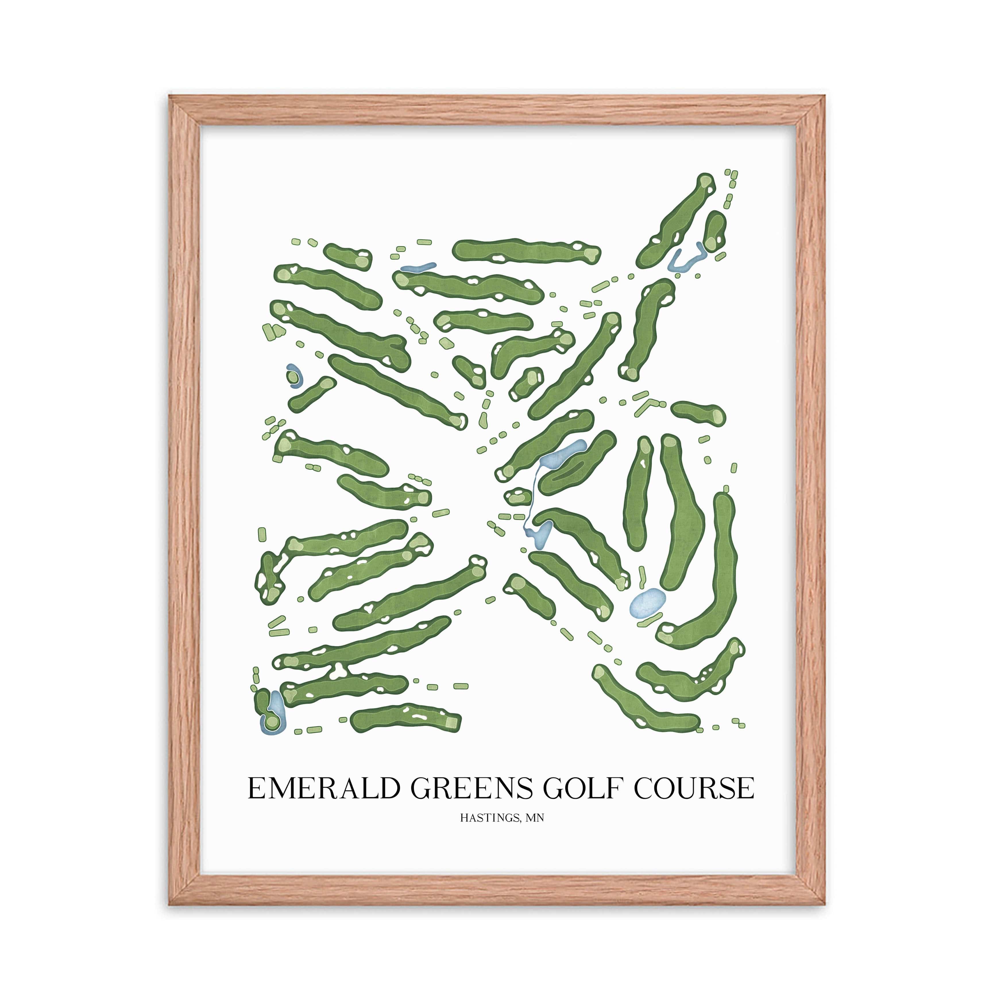 The 19th Hole Golf Shop - Golf Course Prints -  Emerald Greens Golf Course Golf Course Map