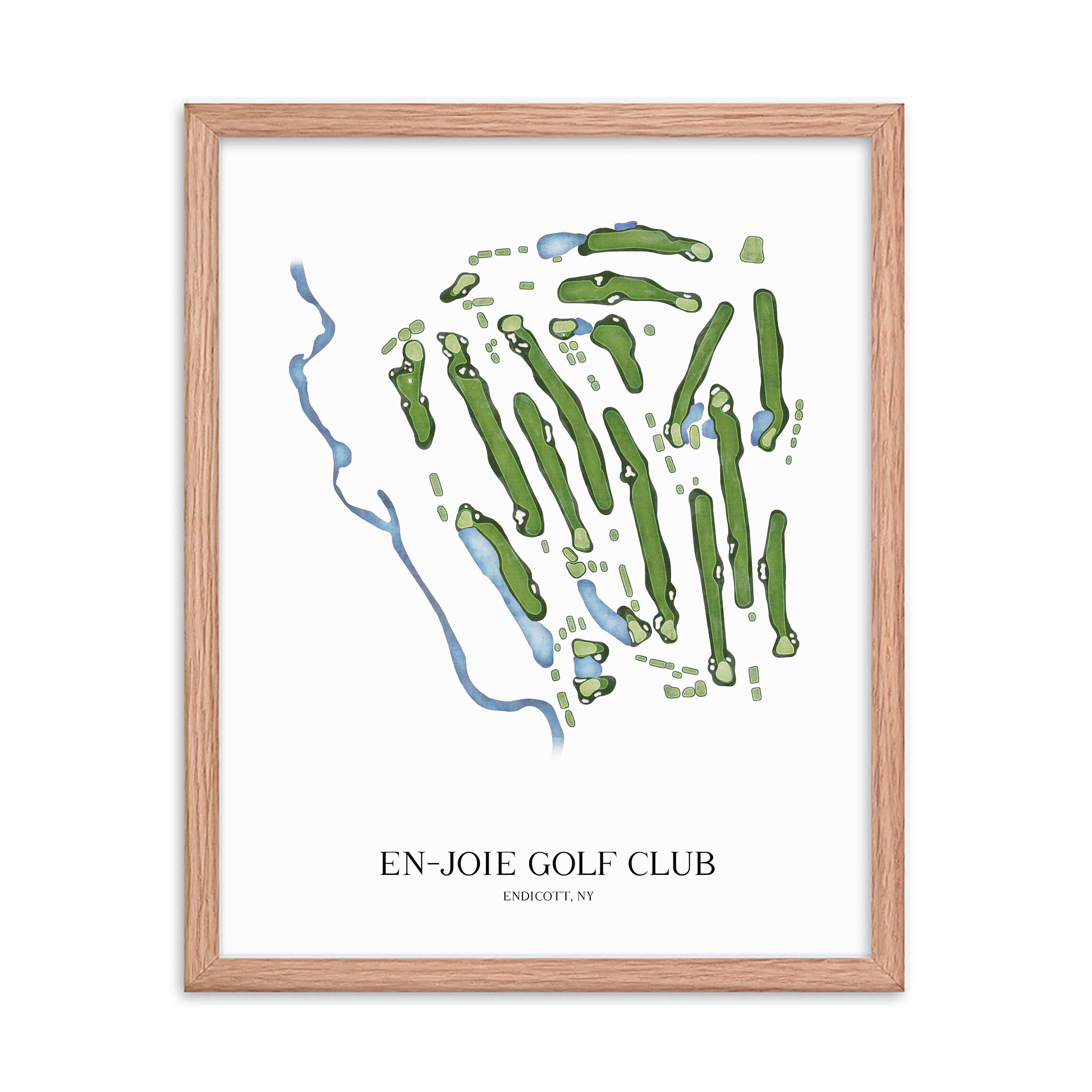 The 19th Hole Golf Shop - Golf Course Prints -  En-Joie Golf Club Golf Course Map Golf Map