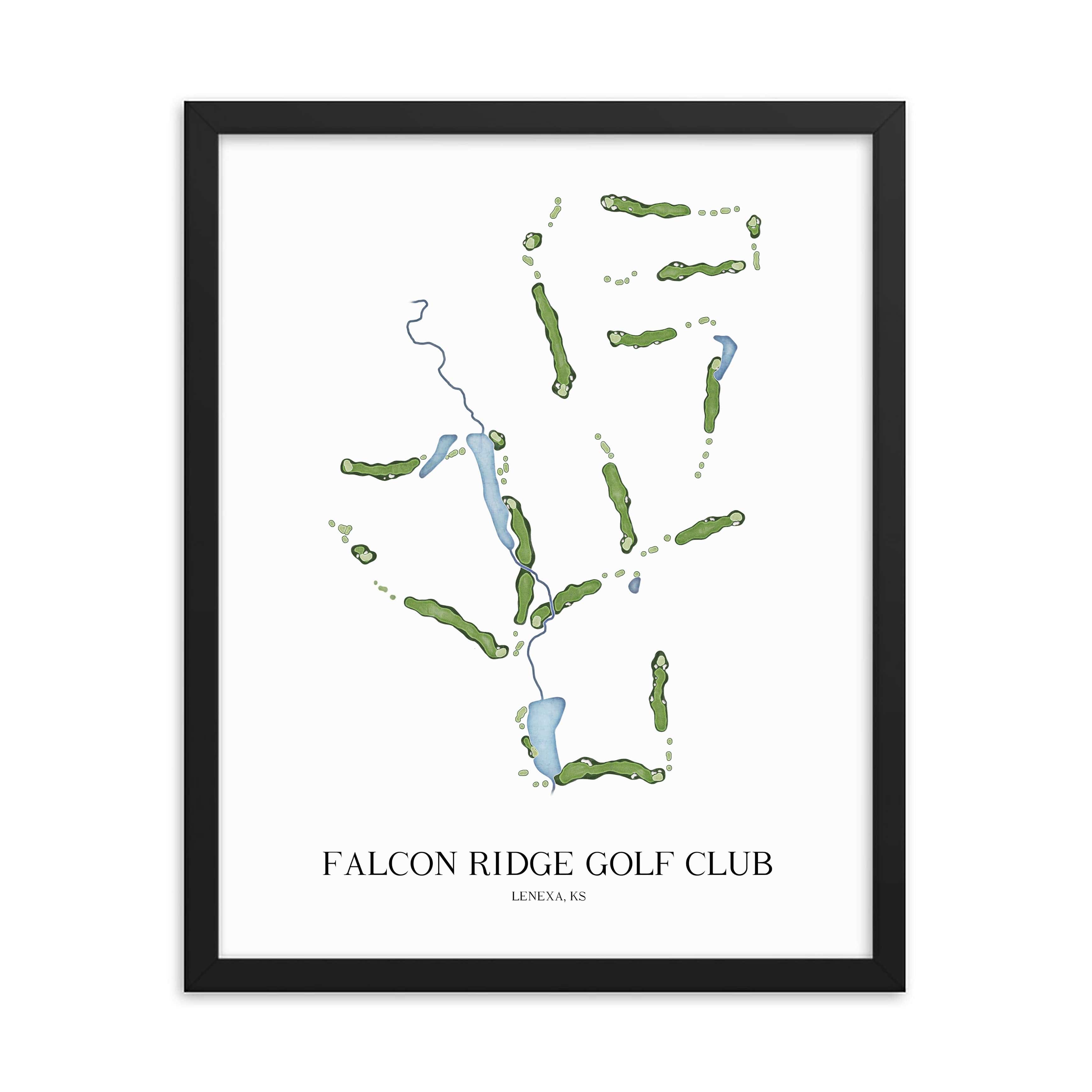 The 19th Hole Golf Shop - Golf Course Prints -  Falcon Ridge Golf Club Golf Course Map Golf Map