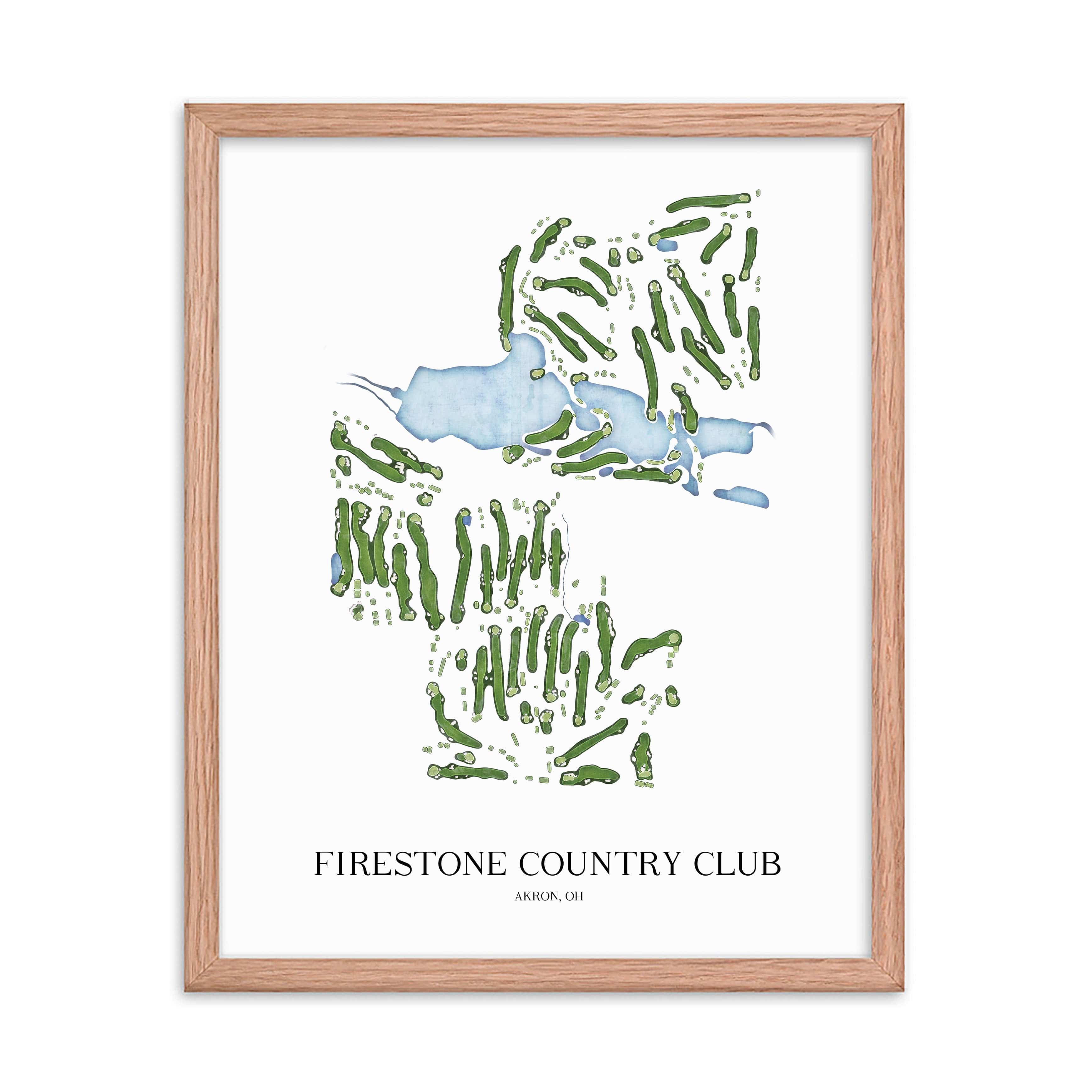 The 19th Hole Golf Shop - Golf Course Prints -  Firestone Country Club Golf Course Map