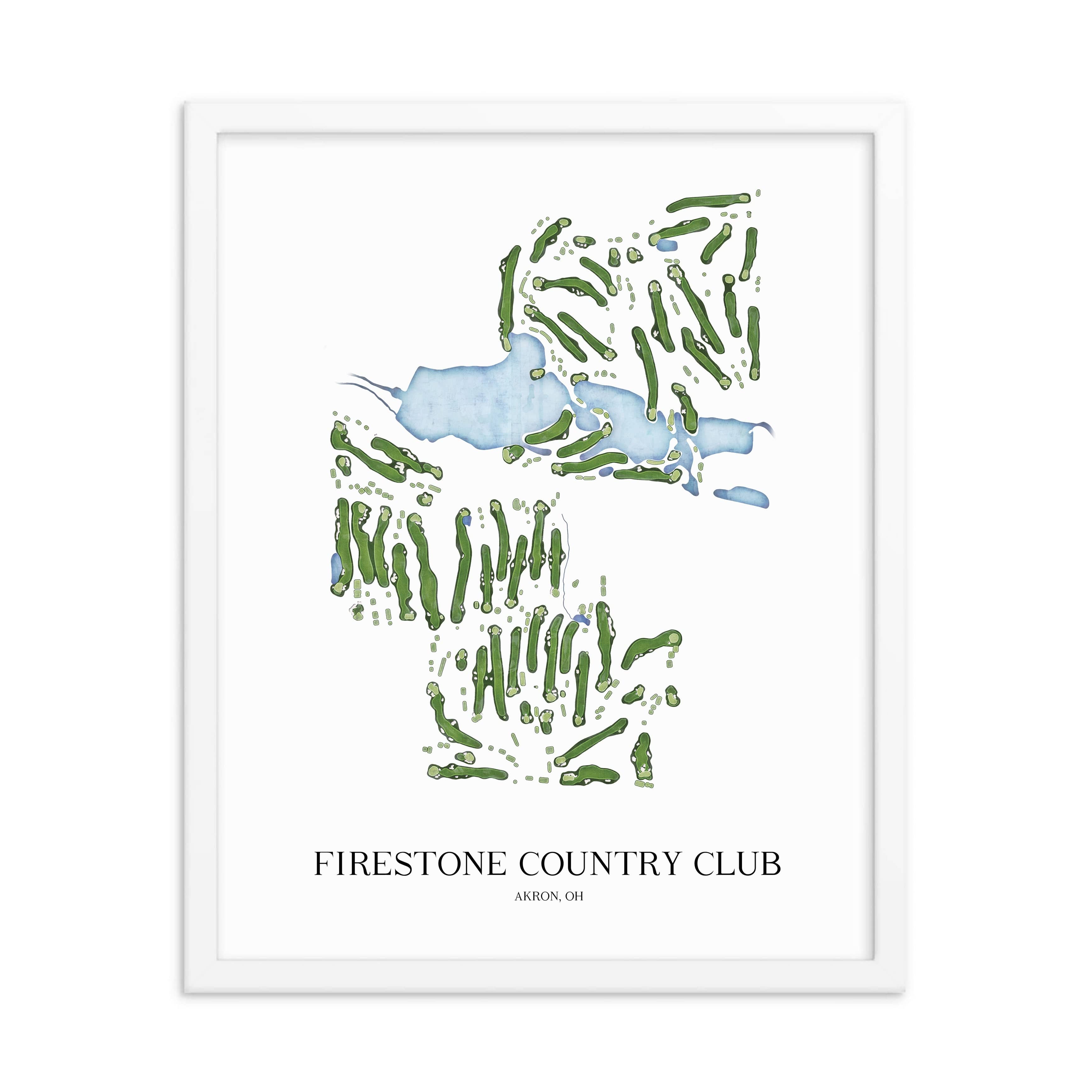 The 19th Hole Golf Shop - Golf Course Prints -  Firestone Country Club Golf Course Map