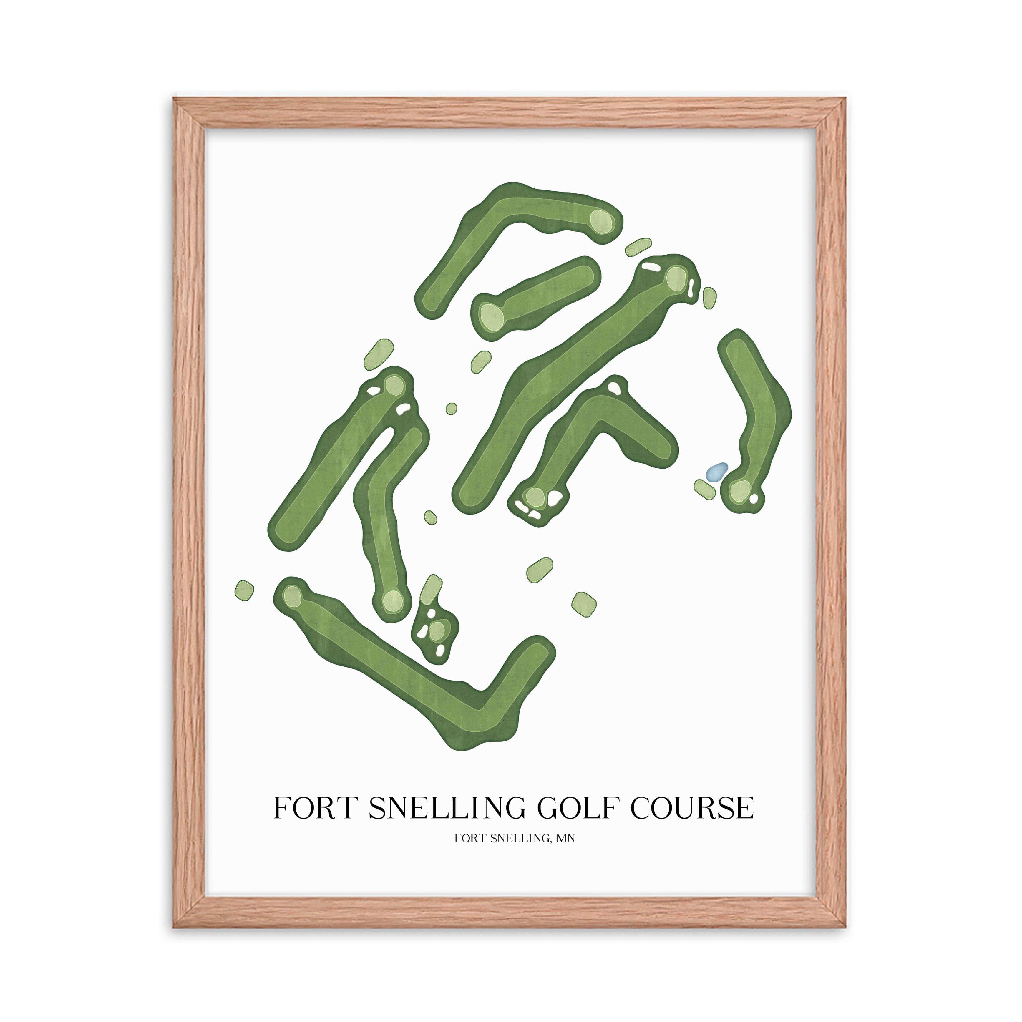 The 19th Hole Golf Shop - Golf Course Prints -  Fort Snelling Golf Course Golf Course Map Golf Map