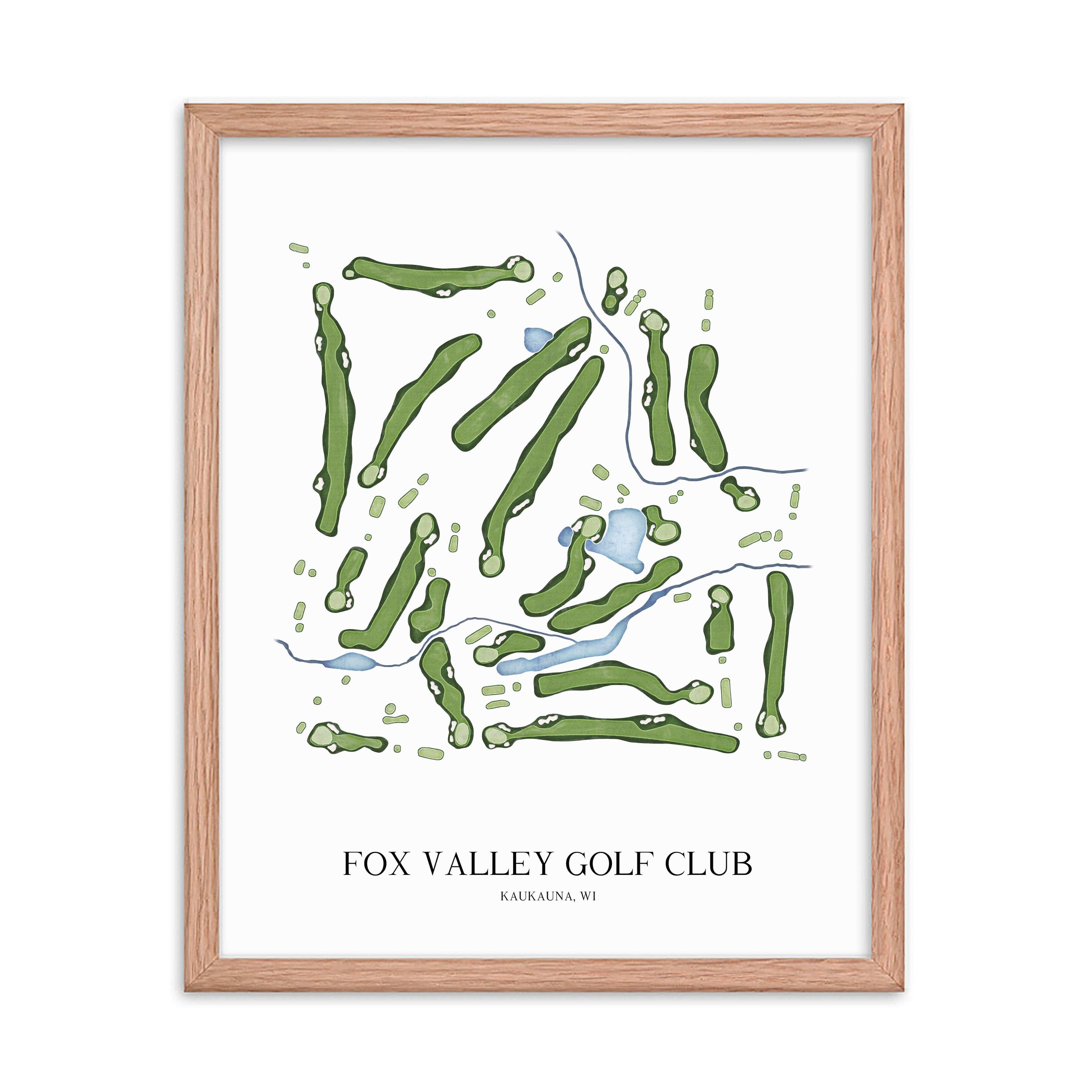 The 19th Hole Golf Shop - Golf Course Prints -  Fox Valley Golf Club Golf Course Map Golf Map