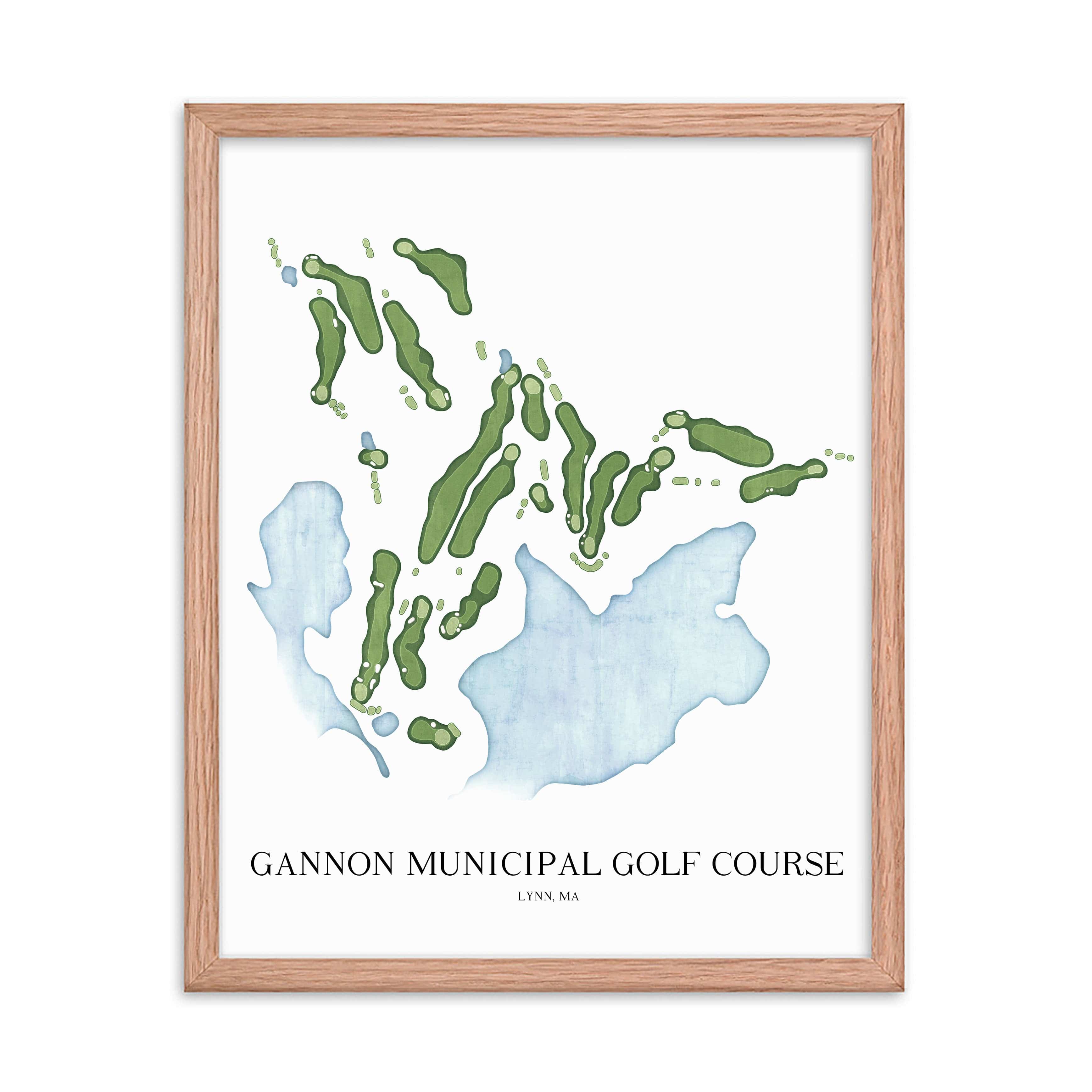 The 19th Hole Golf Shop - Golf Course Prints -  Gannon Municipal Golf Course Golf Course Map Golf Map