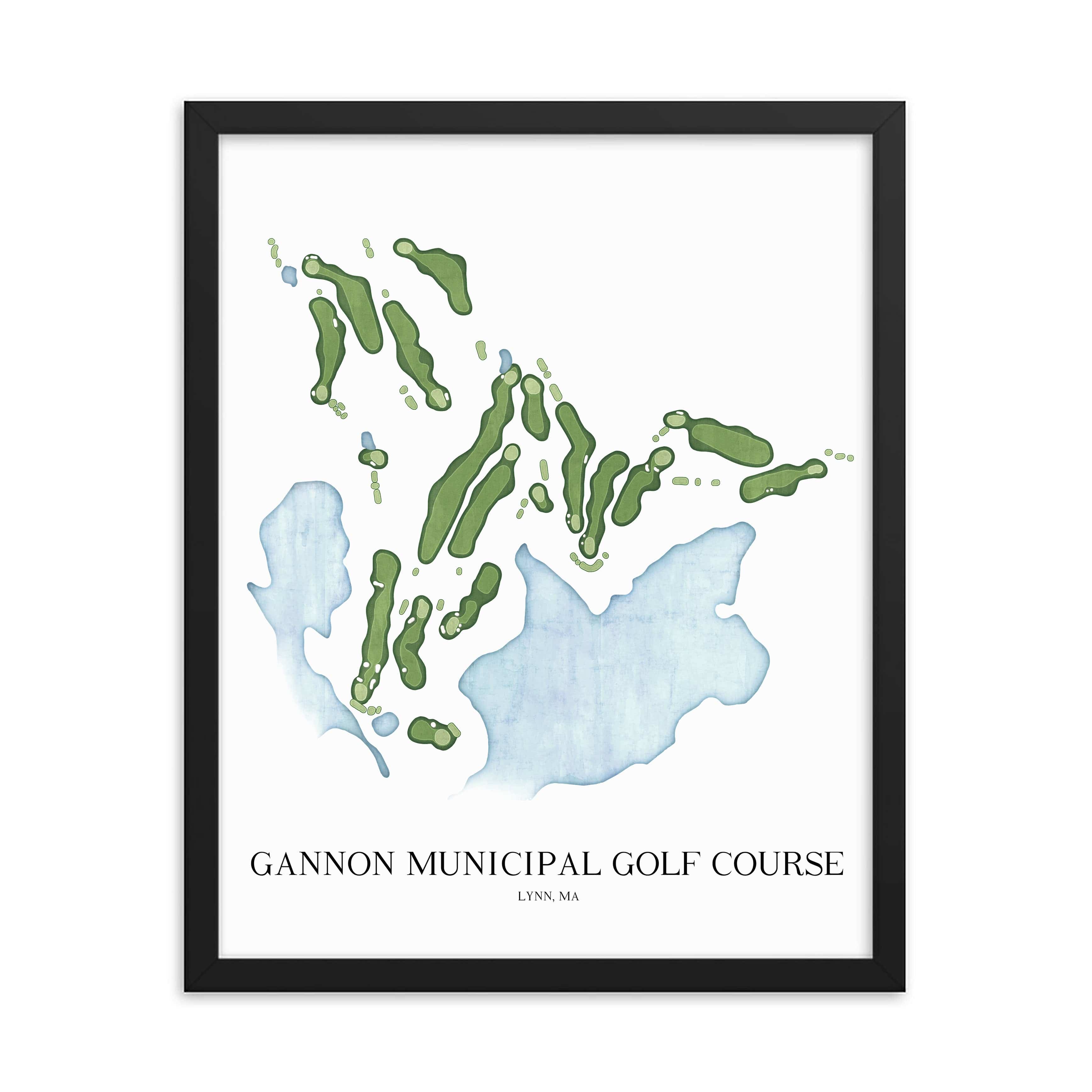 The 19th Hole Golf Shop - Golf Course Prints -  Gannon Municipal Golf Course Golf Course Map Golf Map