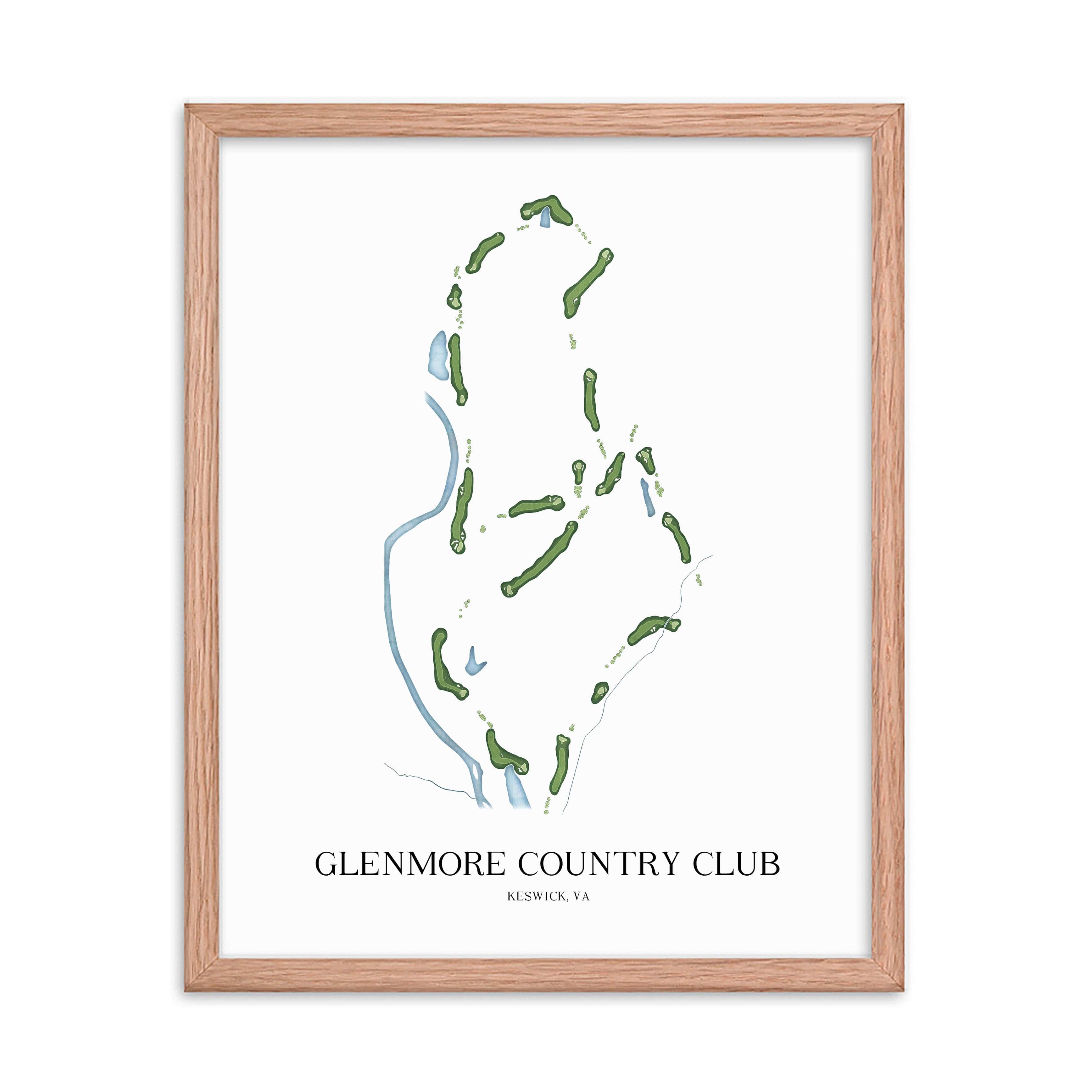 The 19th Hole Golf Shop - Golf Course Prints -  Glenmore Country Club Golf Course Map Golf Map