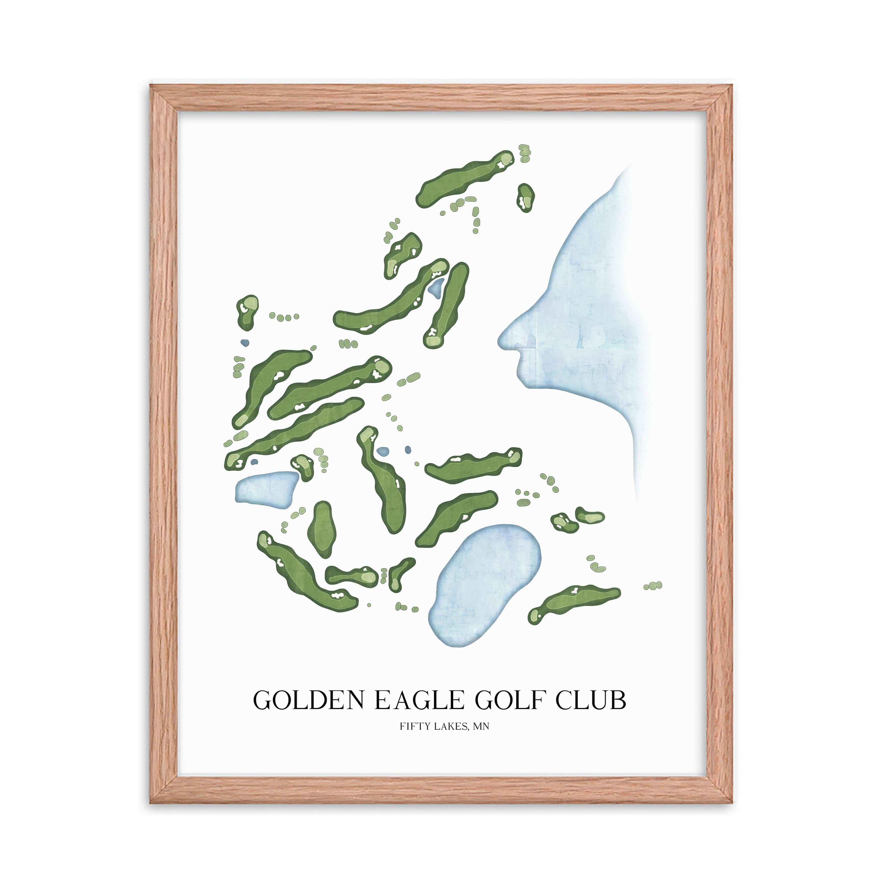 The 19th Hole Golf Shop - Golf Course Prints -  Golden Eagle Golf Club Golf Course Map Golf Map