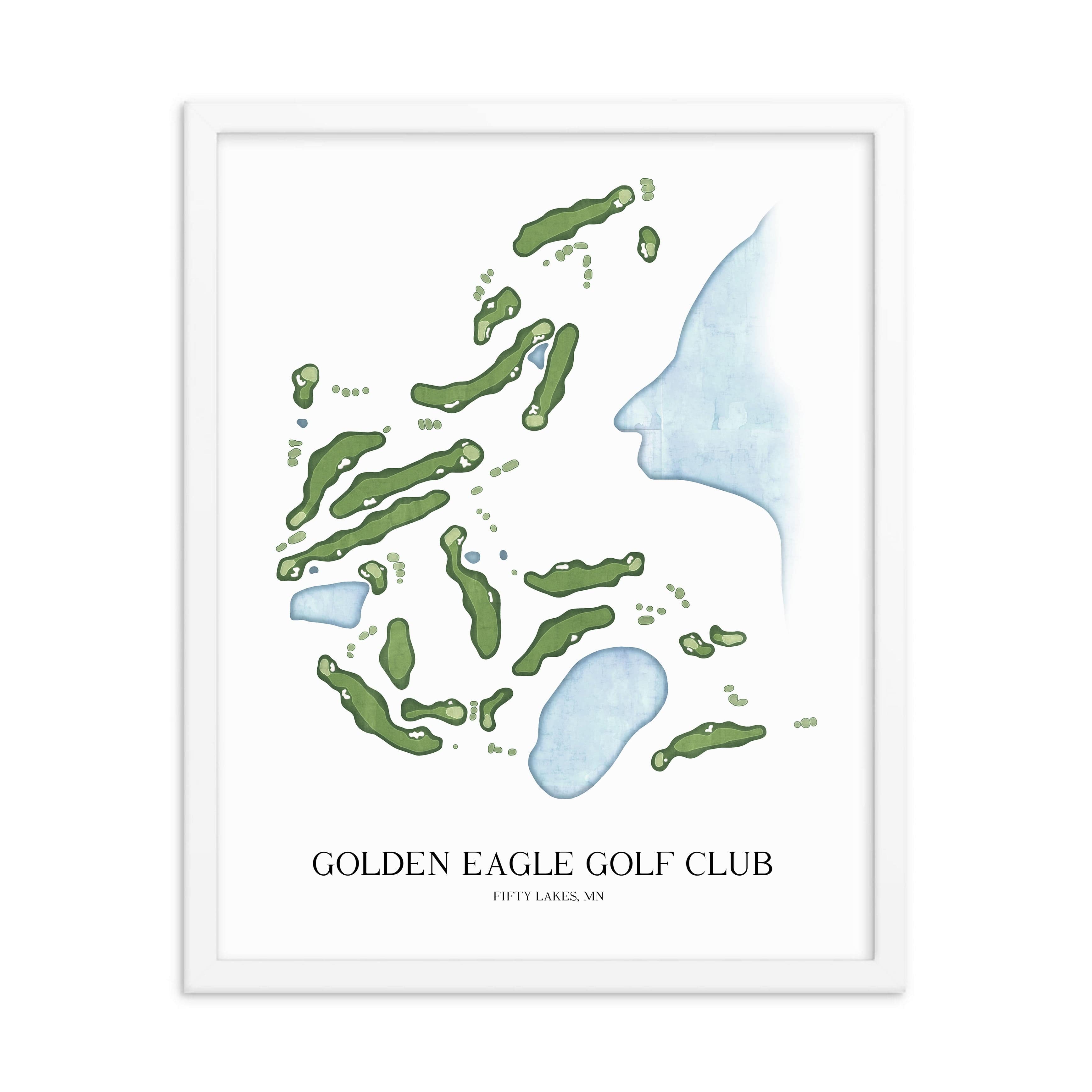 The 19th Hole Golf Shop - Golf Course Prints -  Golden Eagle Golf Club Golf Course Map Golf Map