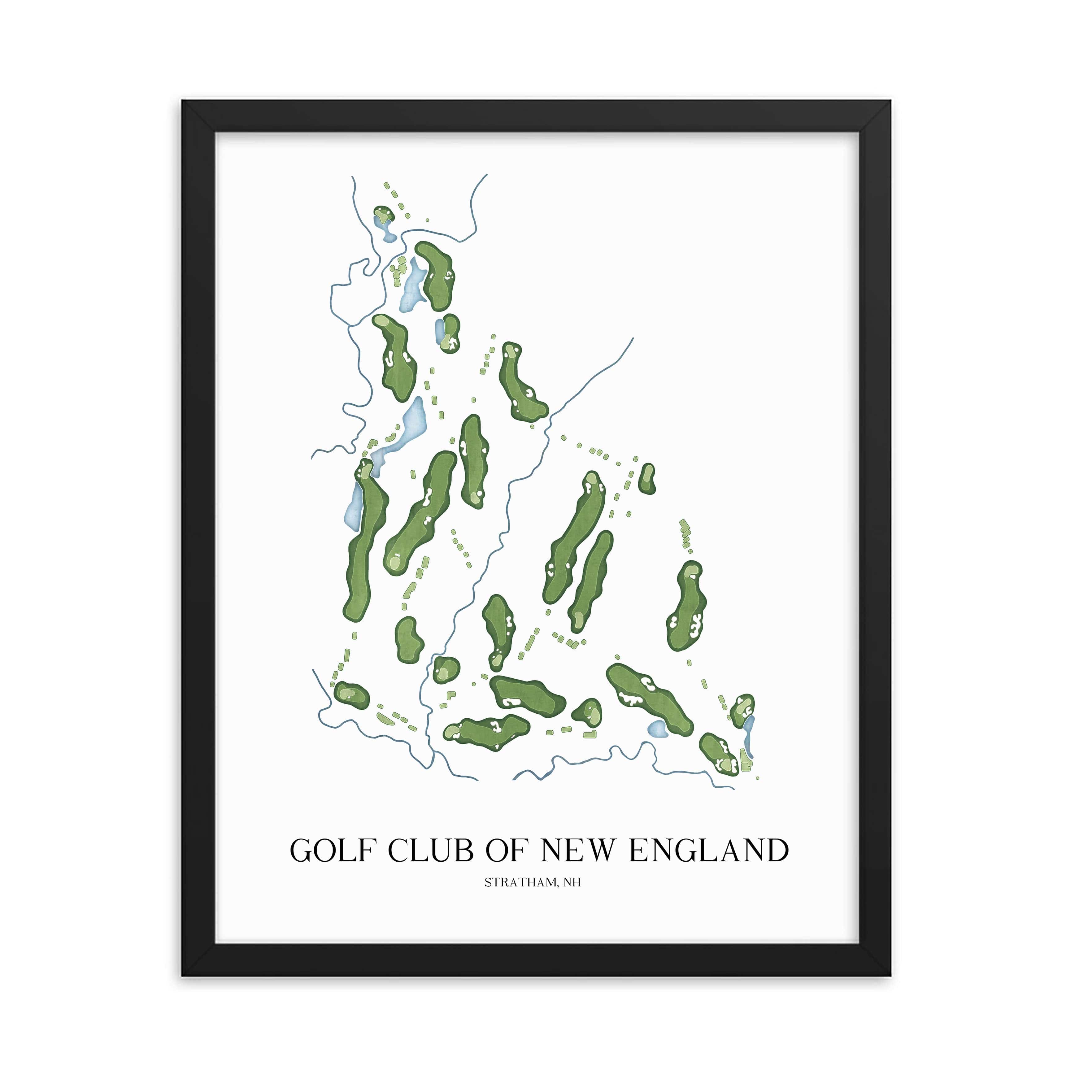 The 19th Hole Golf Shop - Golf Course Prints -  Golf Club of New England Golf Course Map Golf Map