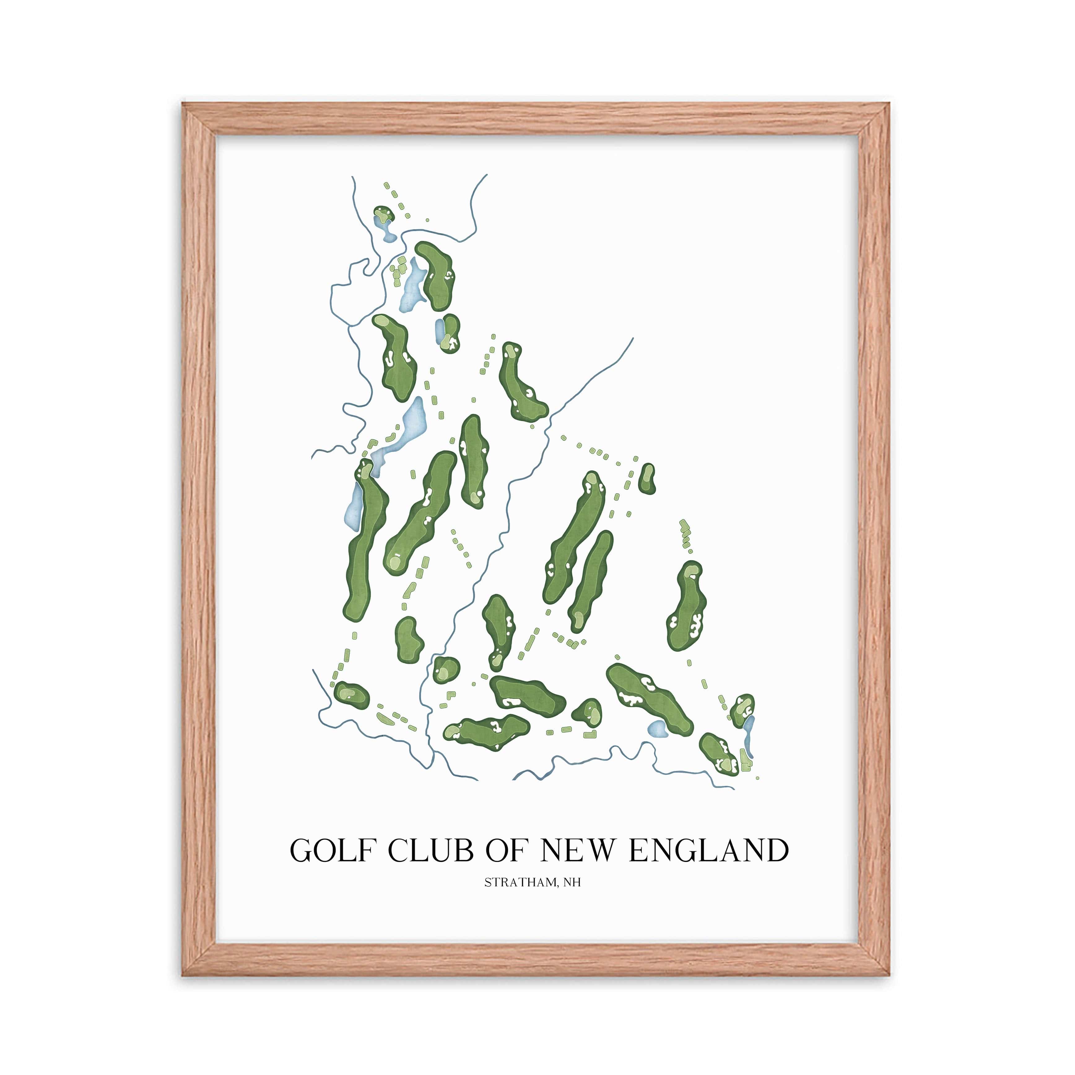 The 19th Hole Golf Shop - Golf Course Prints -  Golf Club of New England Golf Course Map Golf Map