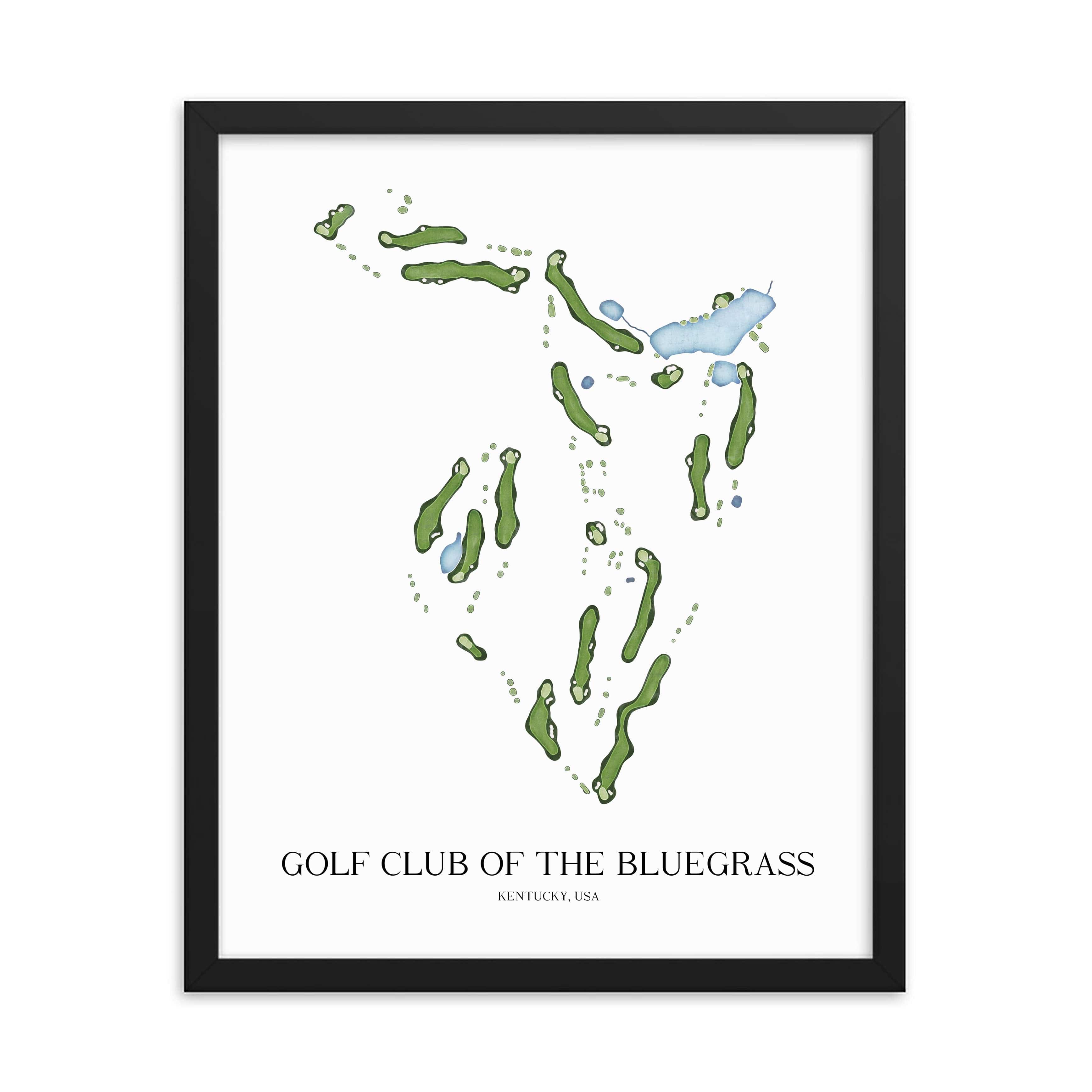The 19th Hole Golf Shop - Golf Course Prints -  Golf Club of the Bluegrass Golf Course Map