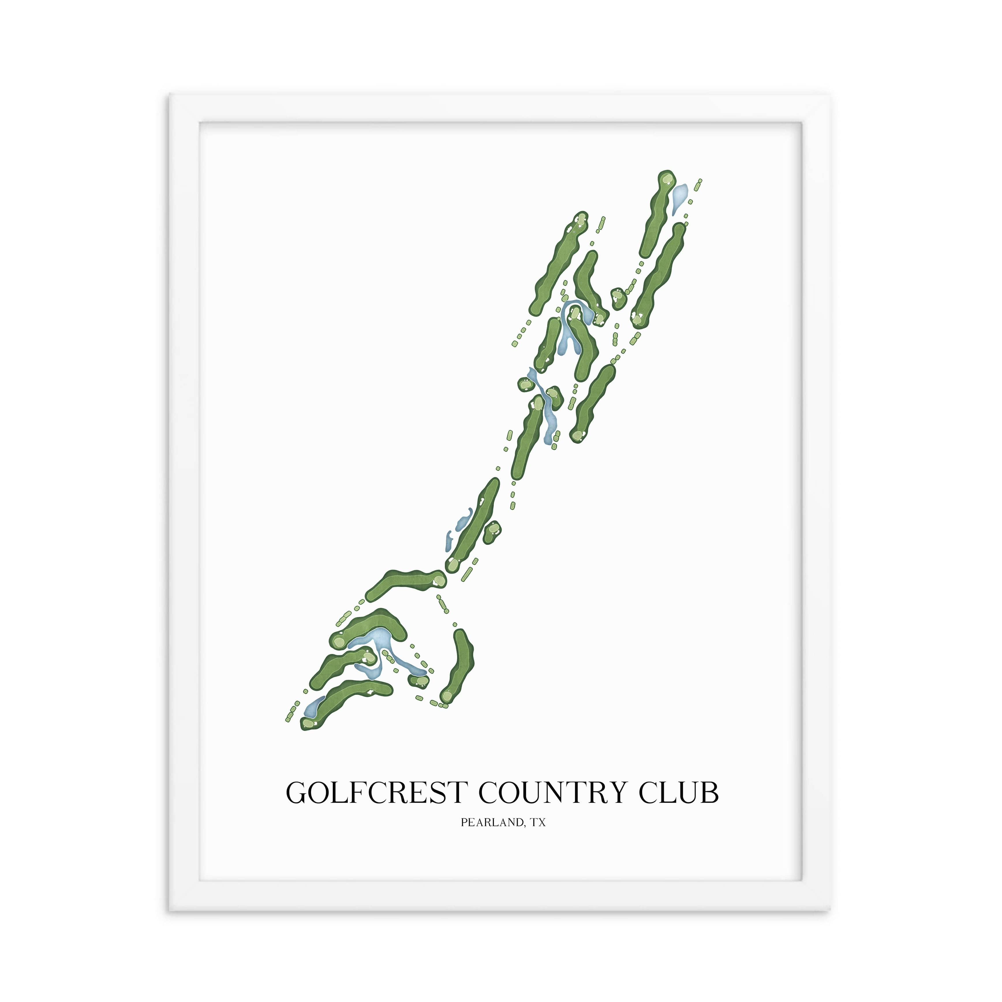 The 19th Hole Golf Shop - Golf Course Prints -  Golfcrest Country Club Golf Course Map