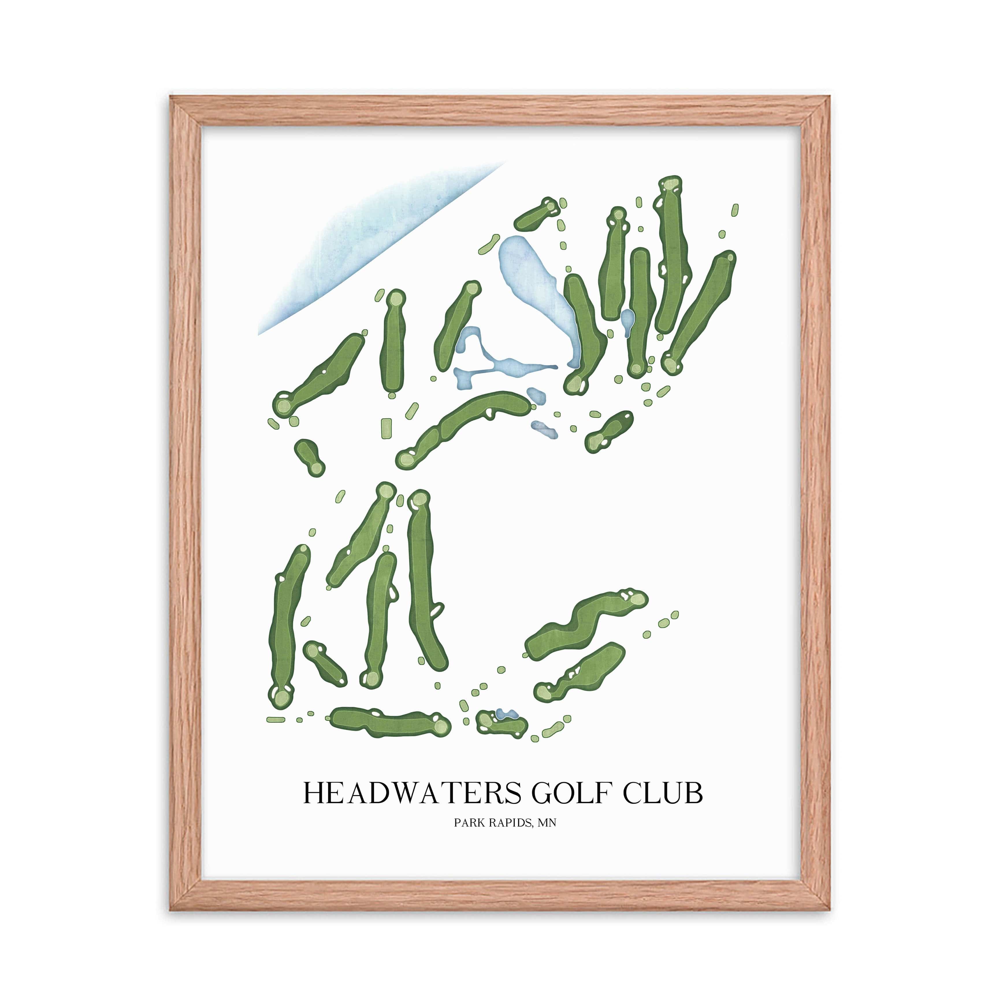 The 19th Hole Golf Shop - Golf Course Prints -  Headwaters Golf Club Golf Course Map Golf Map