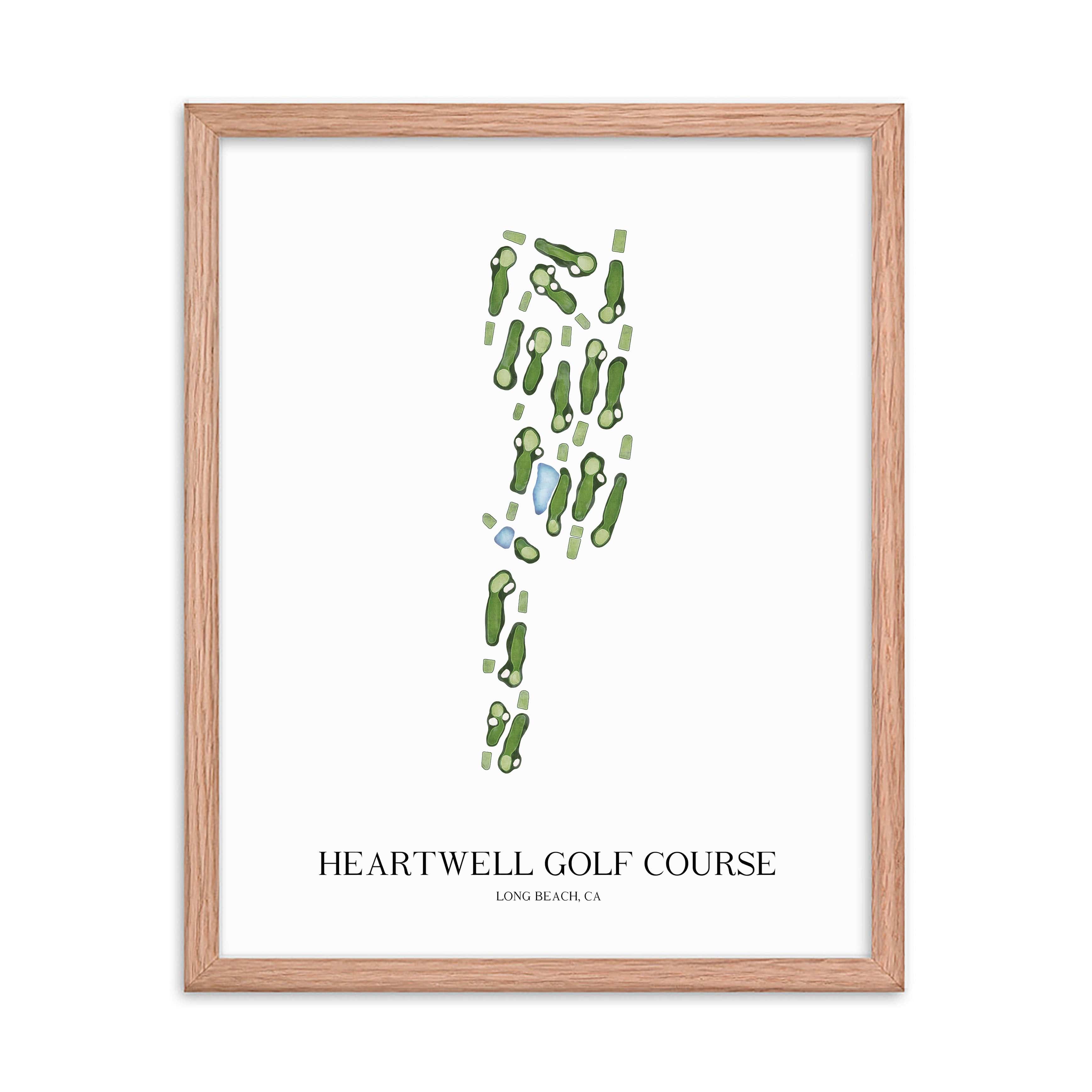 The 19th Hole Golf Shop - Golf Course Prints -  Heartwell Golf Course Golf Course Map Golf Map