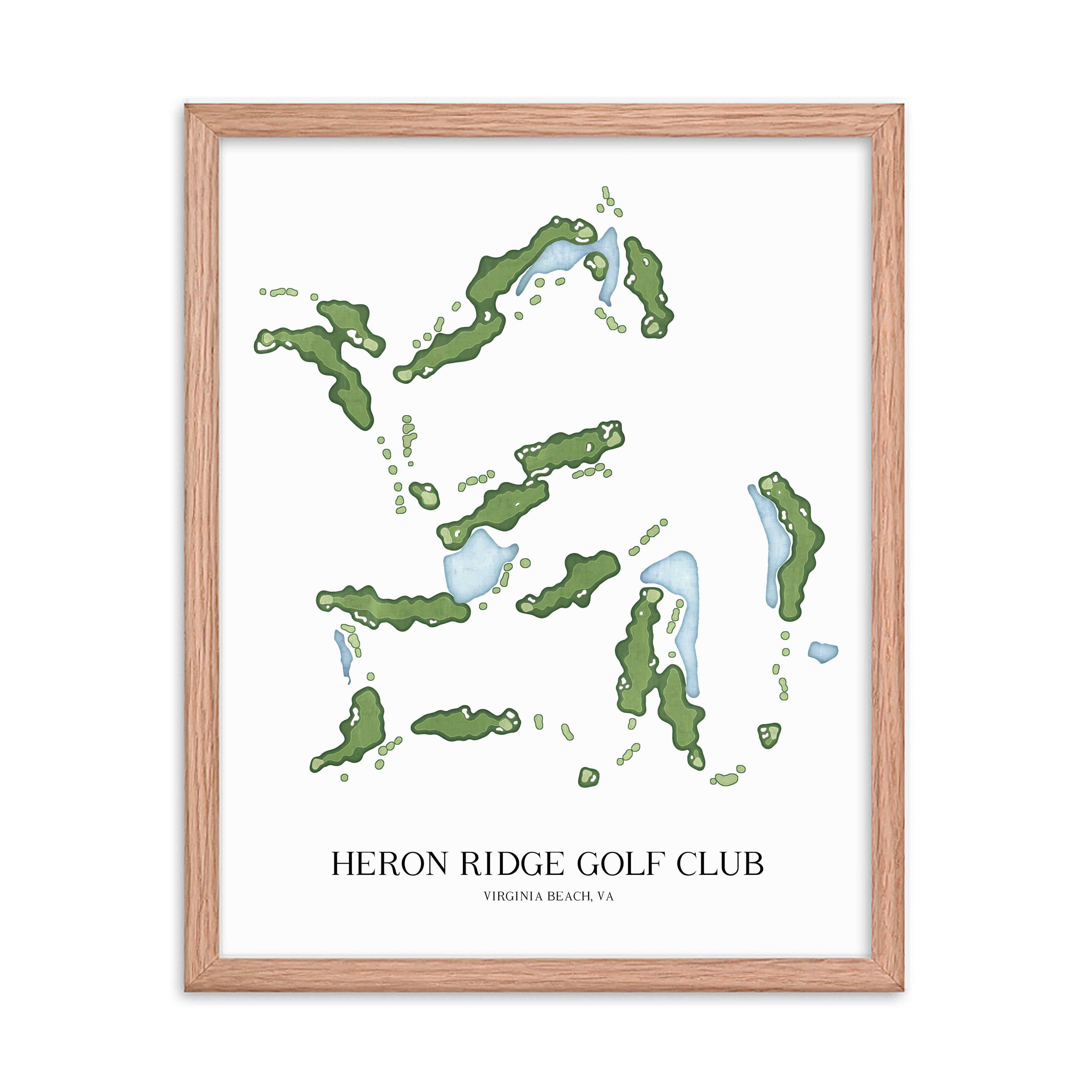 The 19th Hole Golf Shop - Golf Course Prints -  Heron Ridge Golf Club Golf Course Map Golf Map