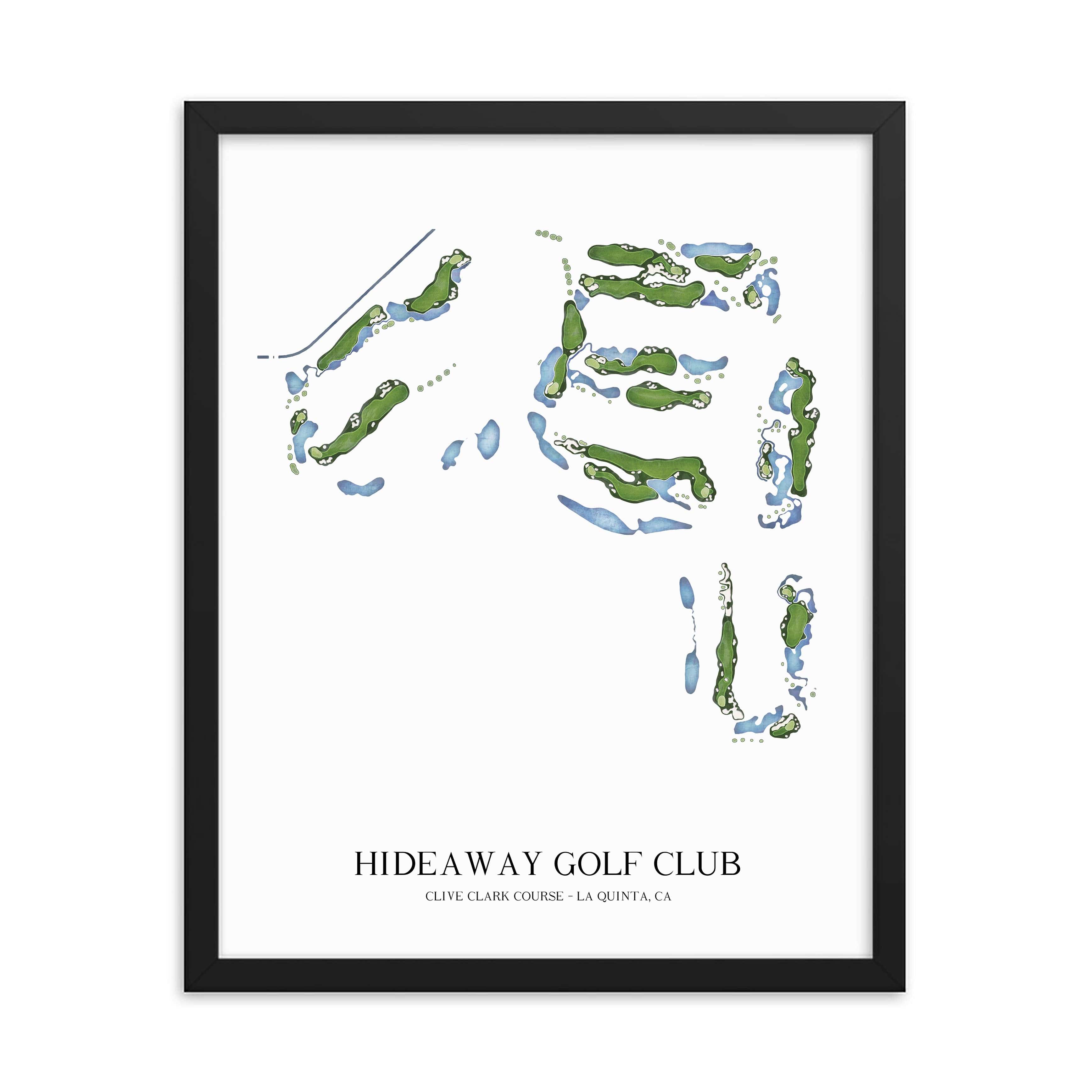 The 19th Hole Golf Shop - Golf Course Prints -  Hideaway Golf Club Golf Course Map Golf Map