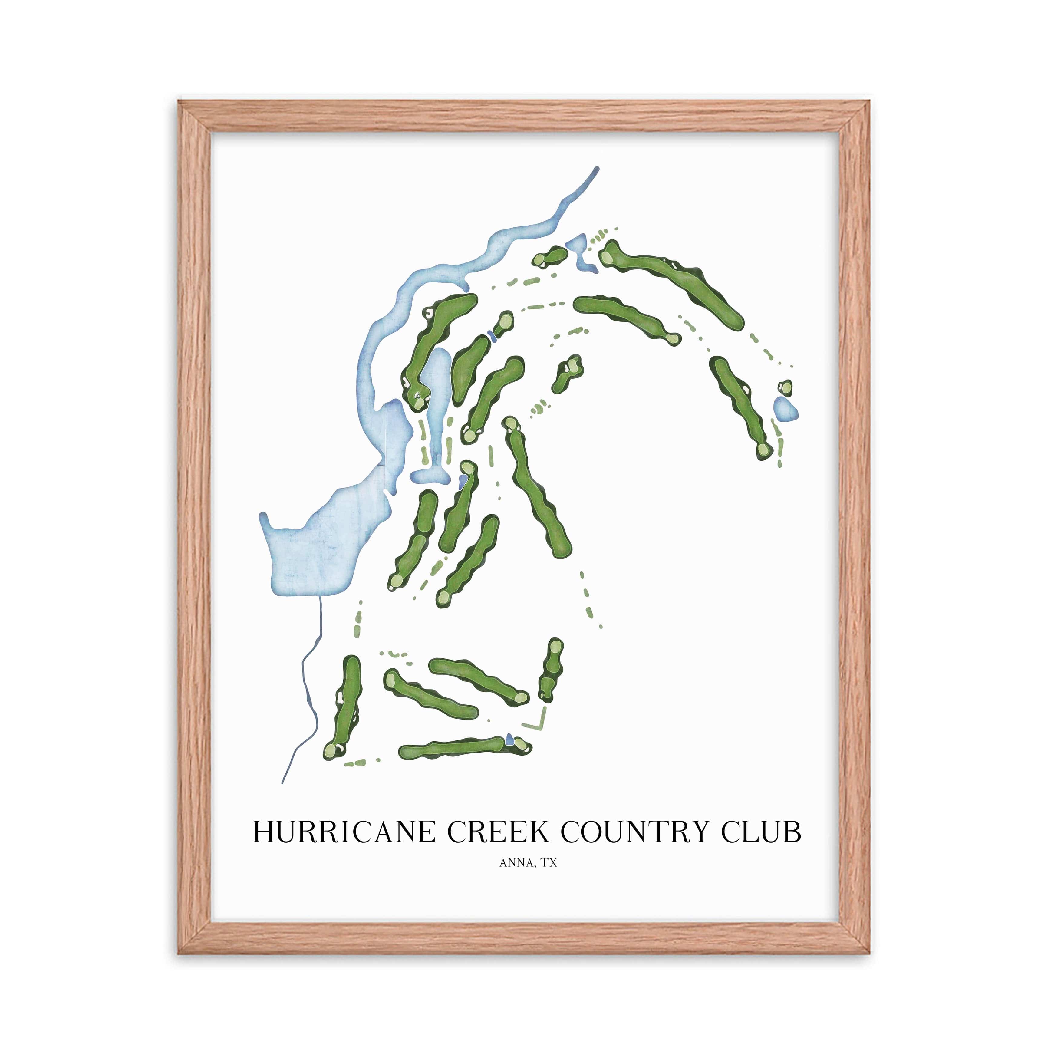 The 19th Hole Golf Shop - Golf Course Prints -  Hurricane Creek Country Club Golf Course Map