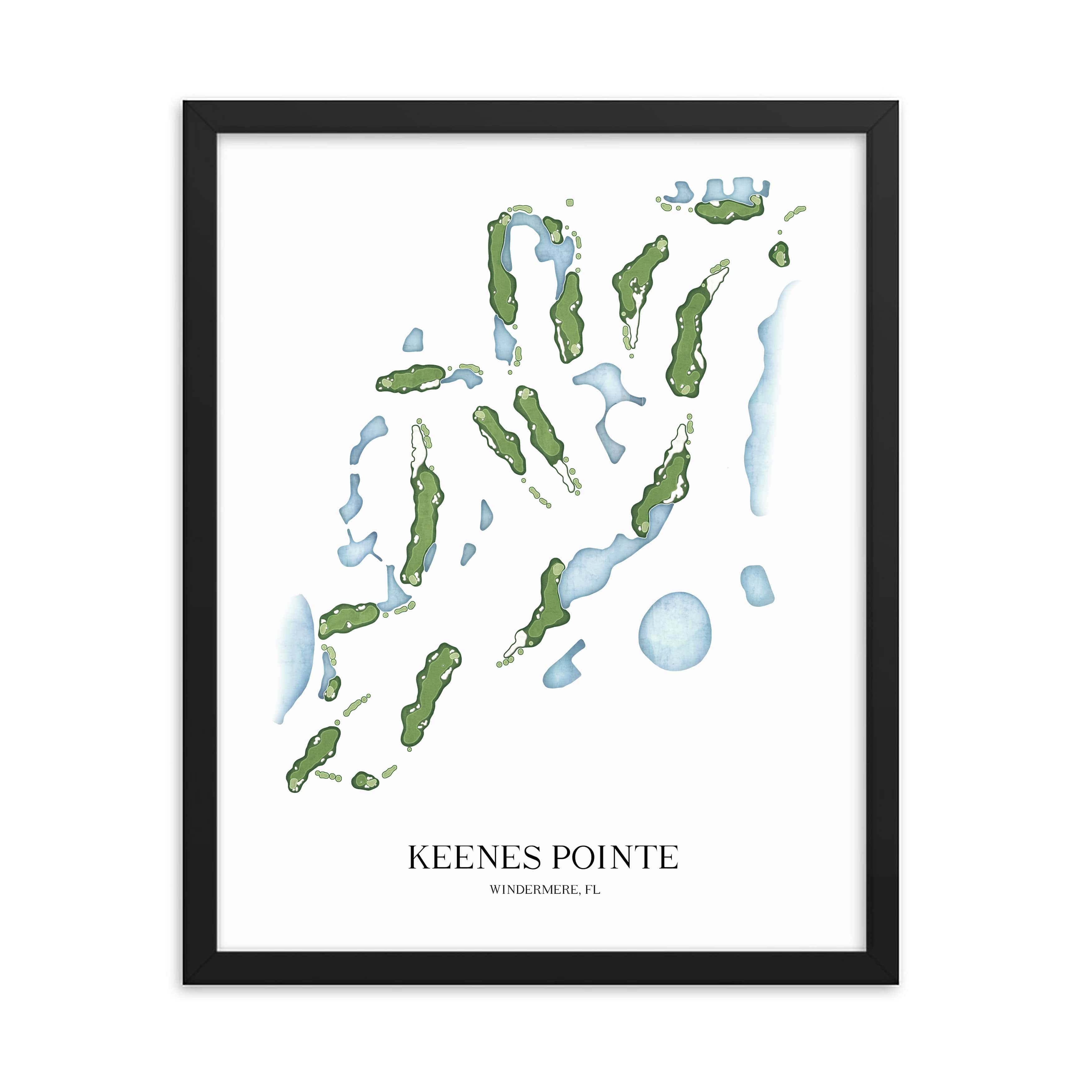 The 19th Hole Golf Shop - Golf Course Prints -  Keenes Pointe Golf Course Map Golf Map