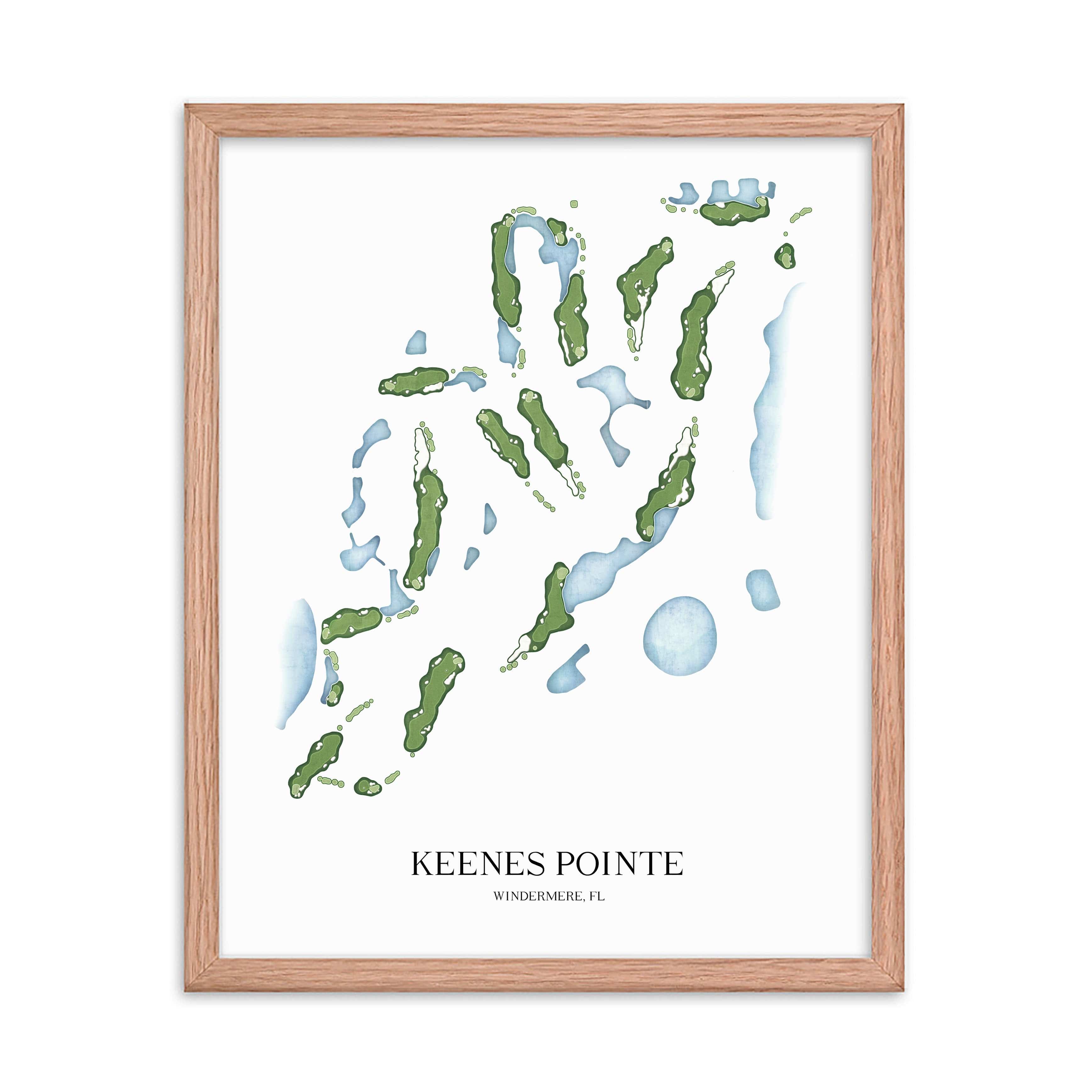 The 19th Hole Golf Shop - Golf Course Prints -  Keenes Pointe Golf Course Map Golf Map