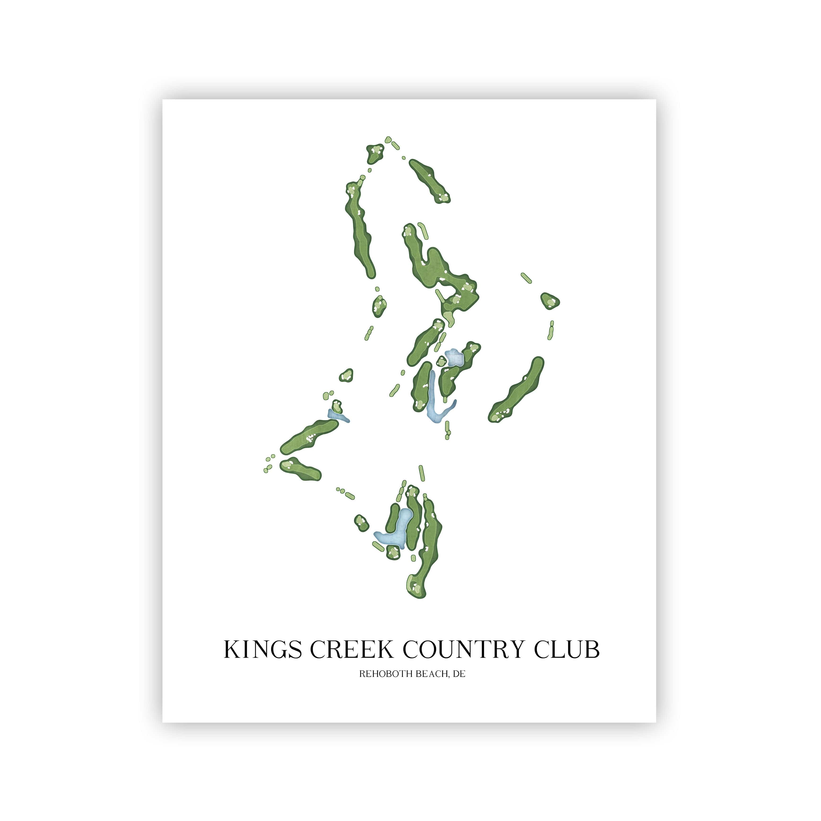 The 19th Hole Golf Shop - Golf Course Prints -  Kings Creek Country Club Golf Course Map