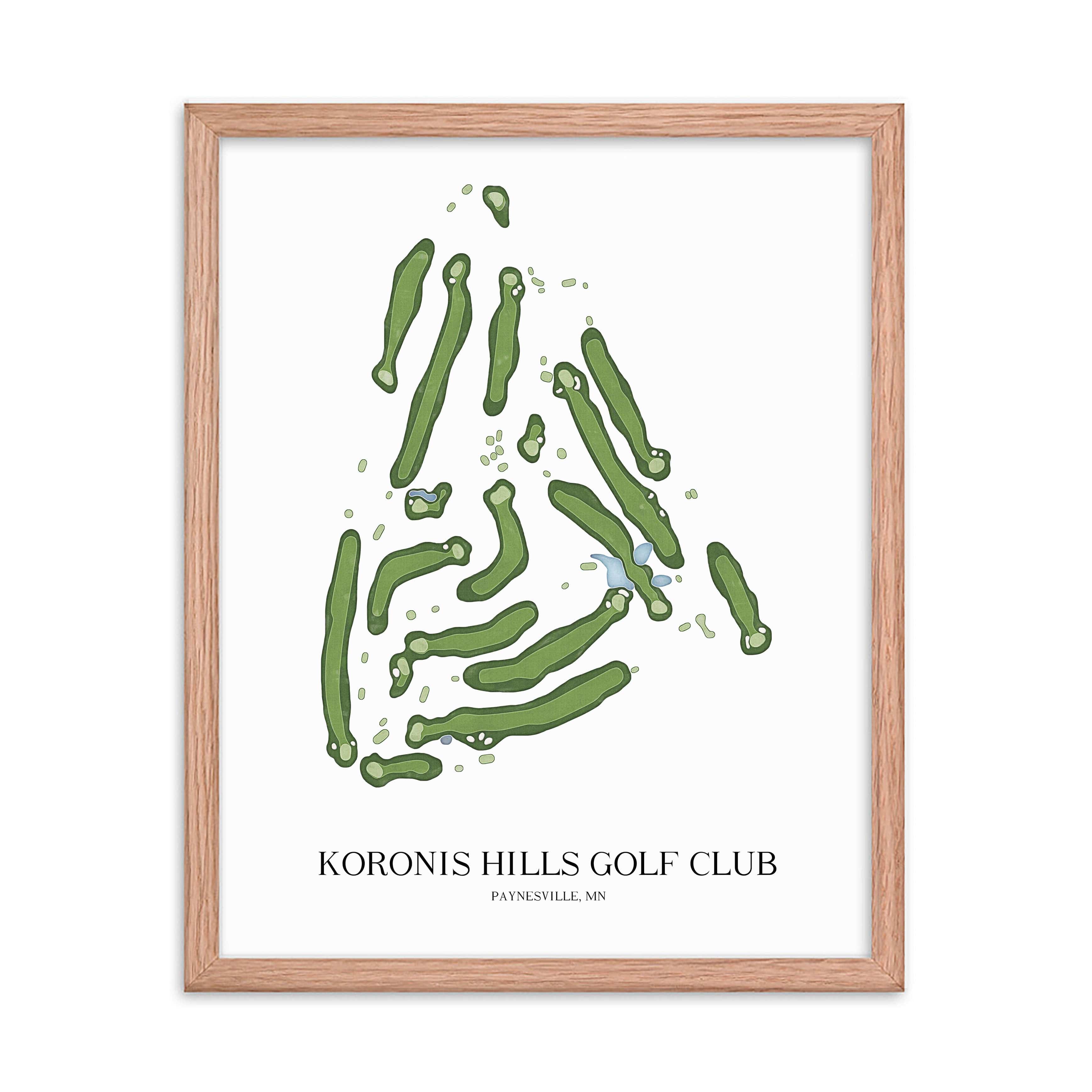 The 19th Hole Golf Shop - Golf Course Prints -  Koronis Hills Golf Club Golf Course Map