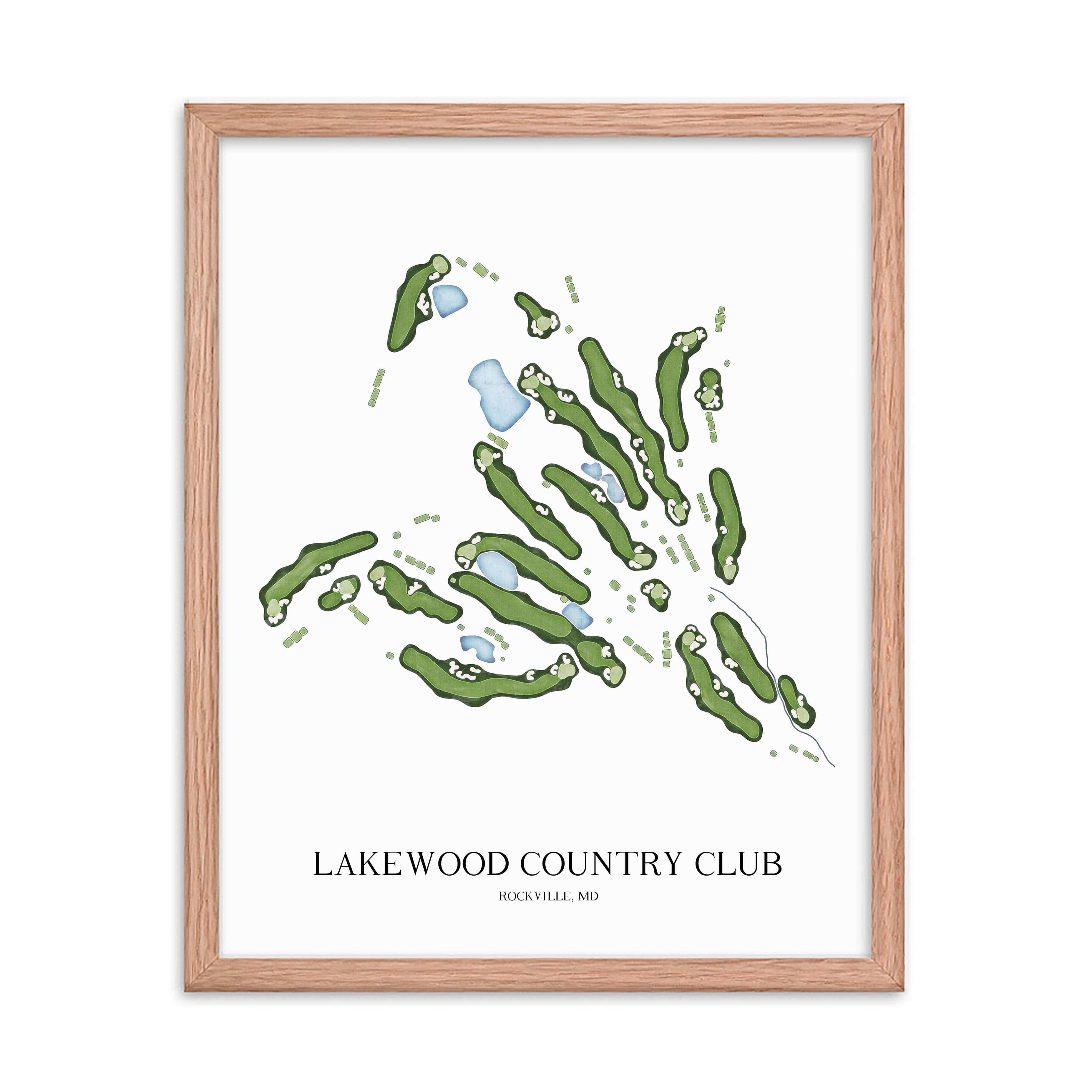 The 19th Hole Golf Shop - Golf Course Prints -  Lakewood Country Club Golf Course Map Golf Map