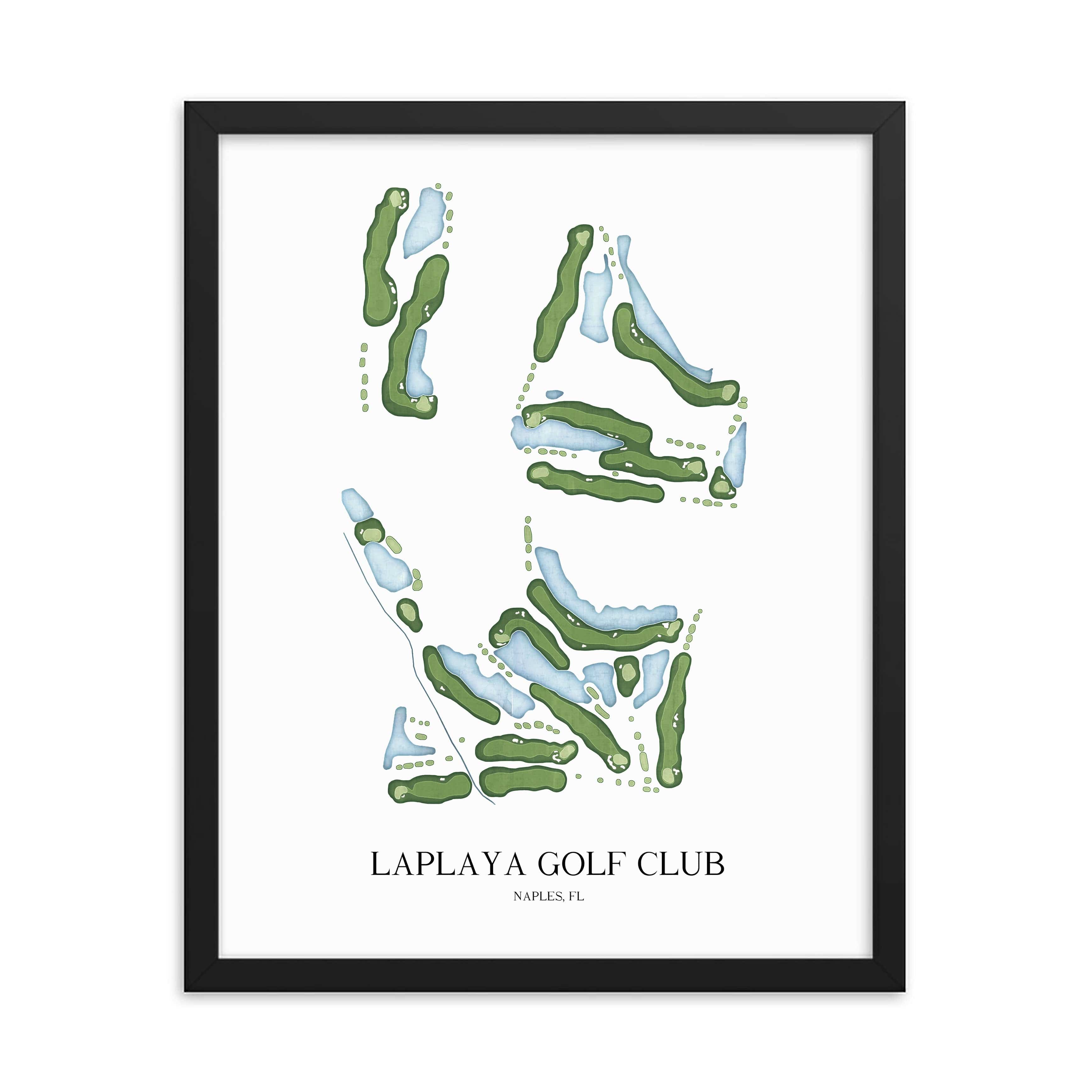 The 19th Hole Golf Shop - Golf Course Prints -  LaPlaya Golf Club Golf Course Map Golf Map