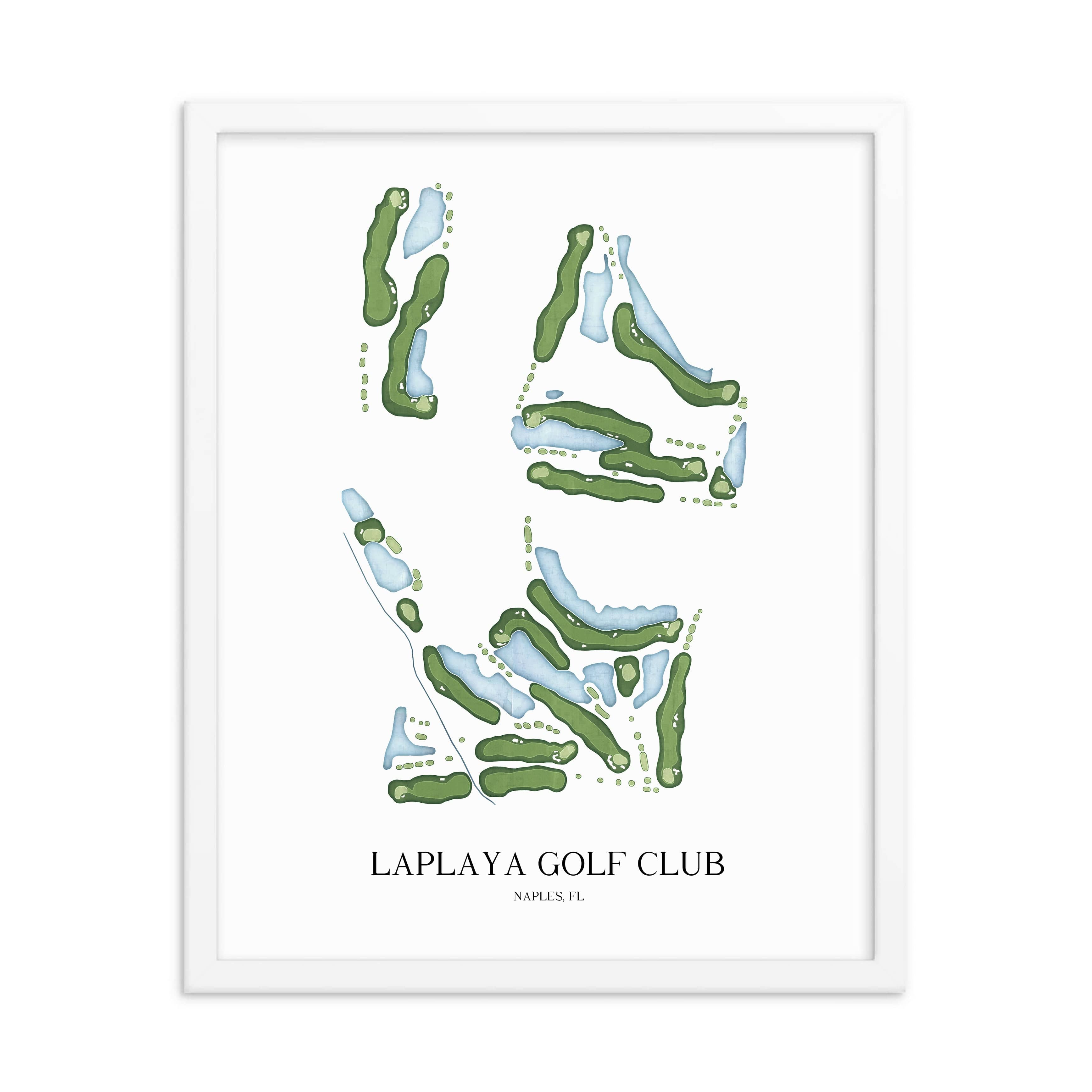 The 19th Hole Golf Shop - Golf Course Prints -  LaPlaya Golf Club Golf Course Map Golf Map