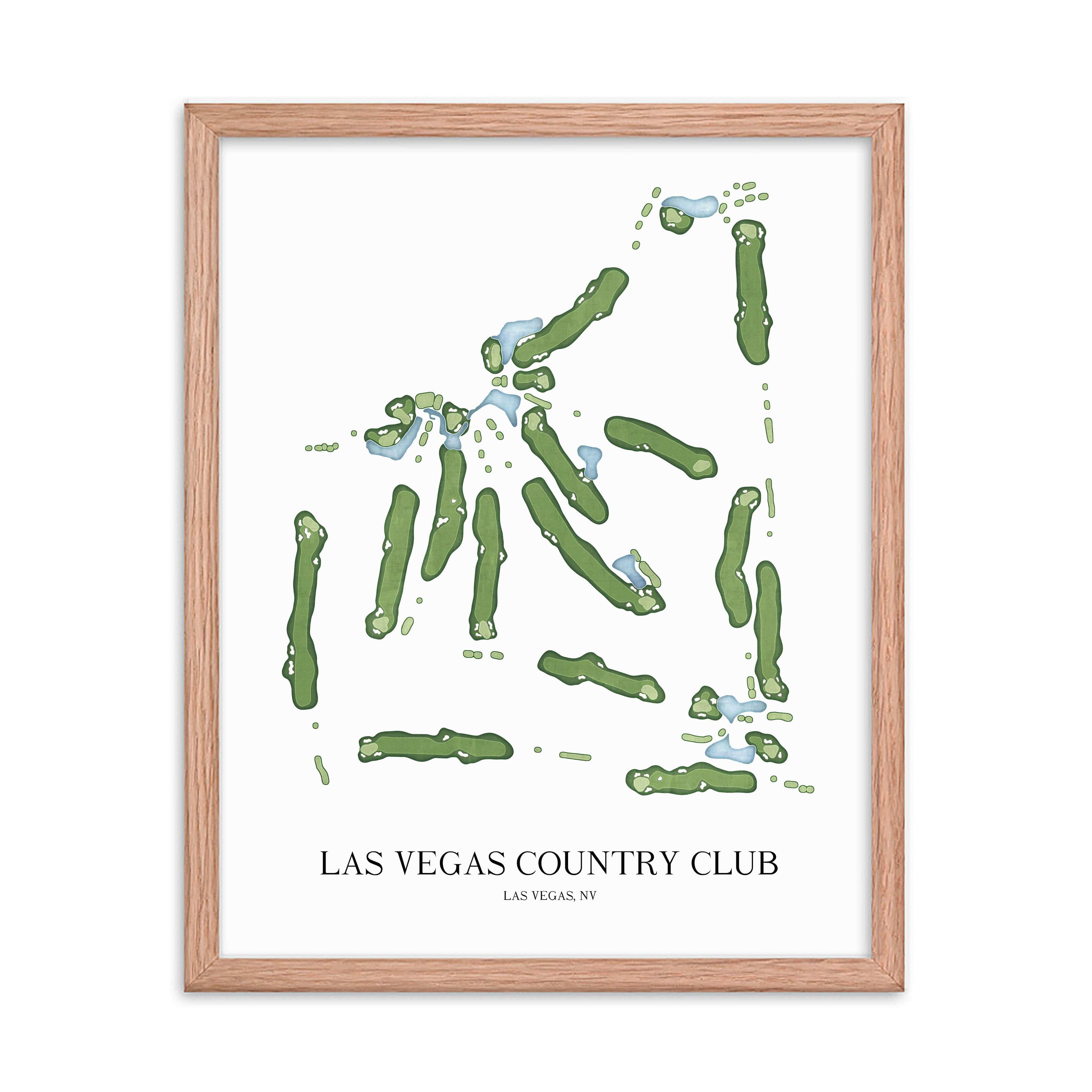 The 19th Hole Golf Shop - Golf Course Prints -  Las Vegas Country Club Golf Course Map