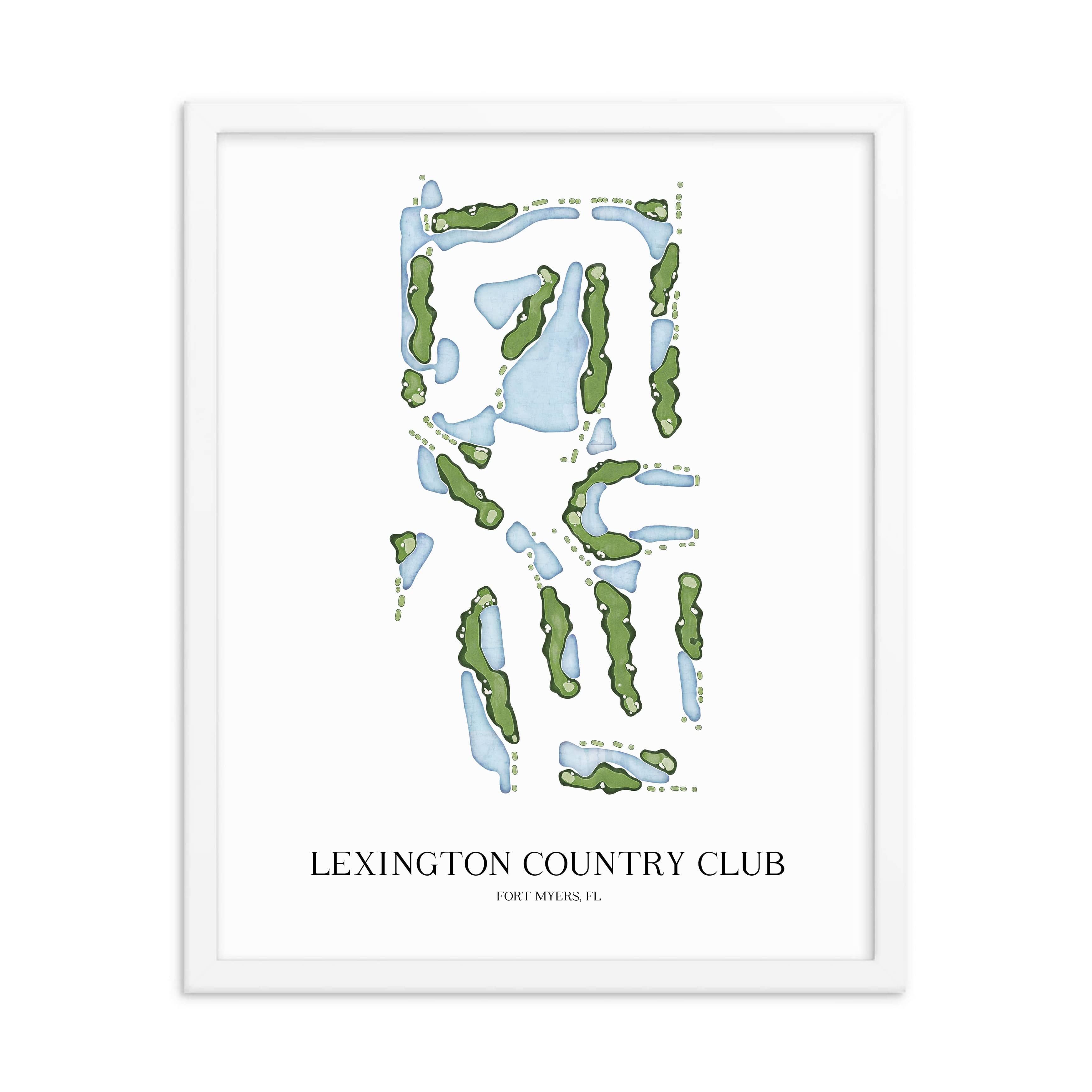 The 19th Hole Golf Shop - Golf Course Prints -  Lexington Country Club Golf Course Map Golf Map