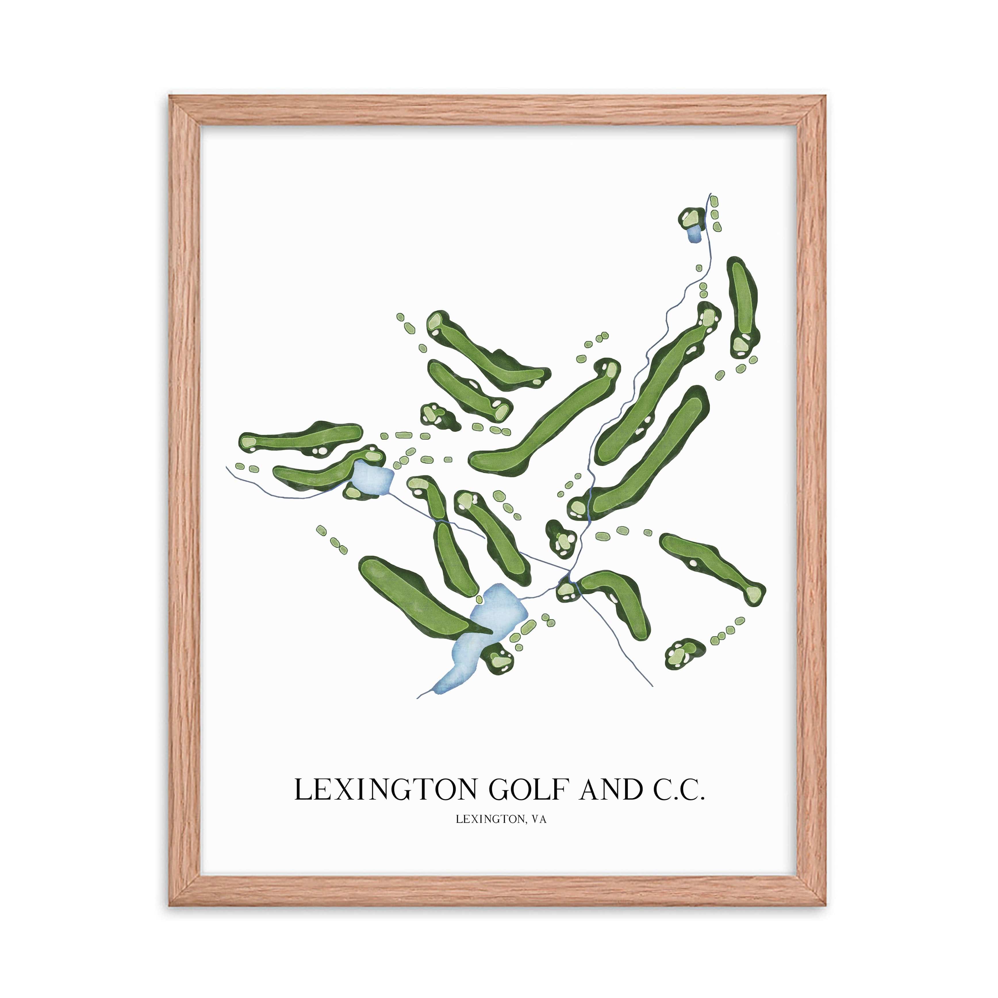 The 19th Hole Golf Shop - Golf Course Prints -  Lexington Golf and Country Club Golf Course Map Golf Map