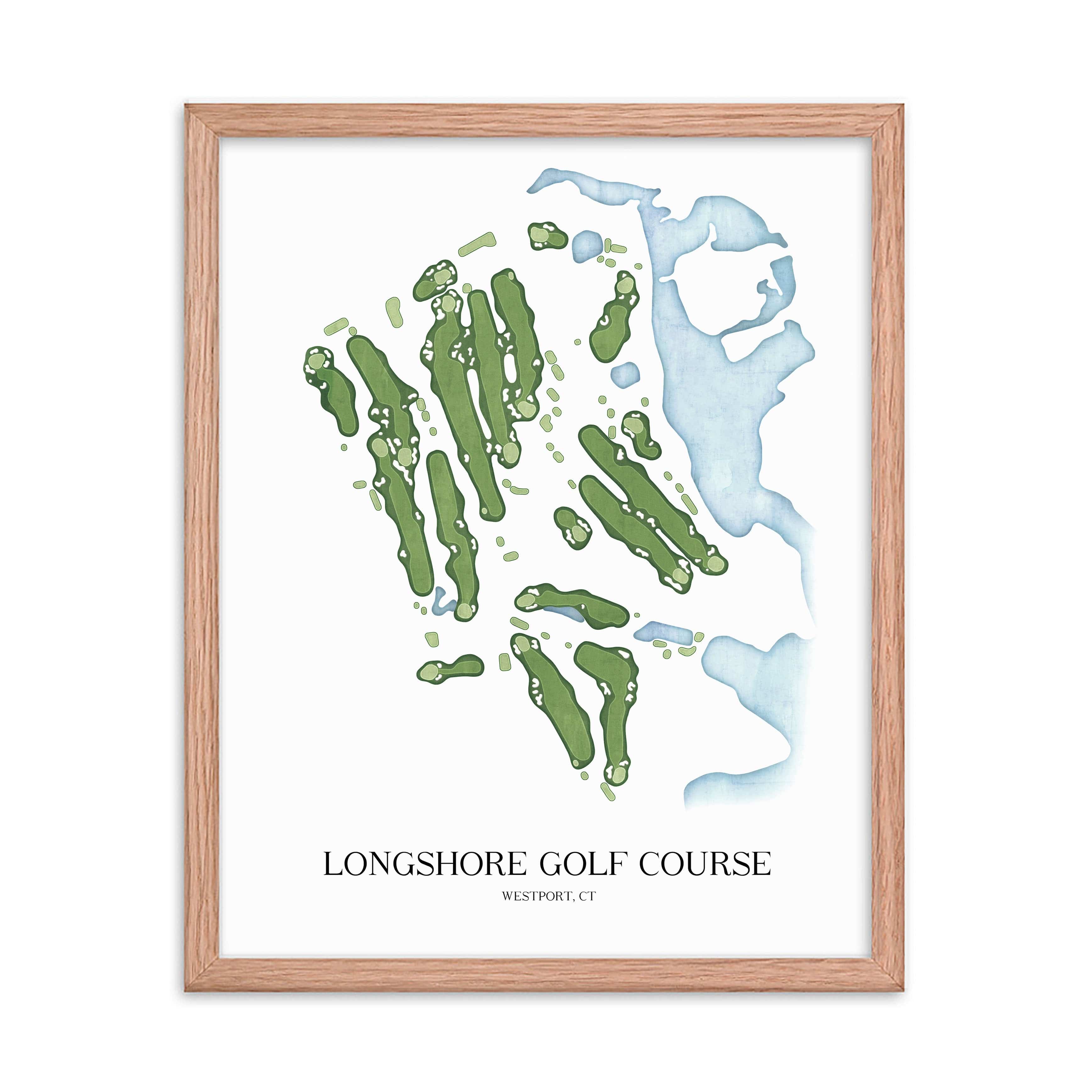 The 19th Hole Golf Shop - Golf Course Prints -  Longshore Golf Course Golf Course Map Golf Map