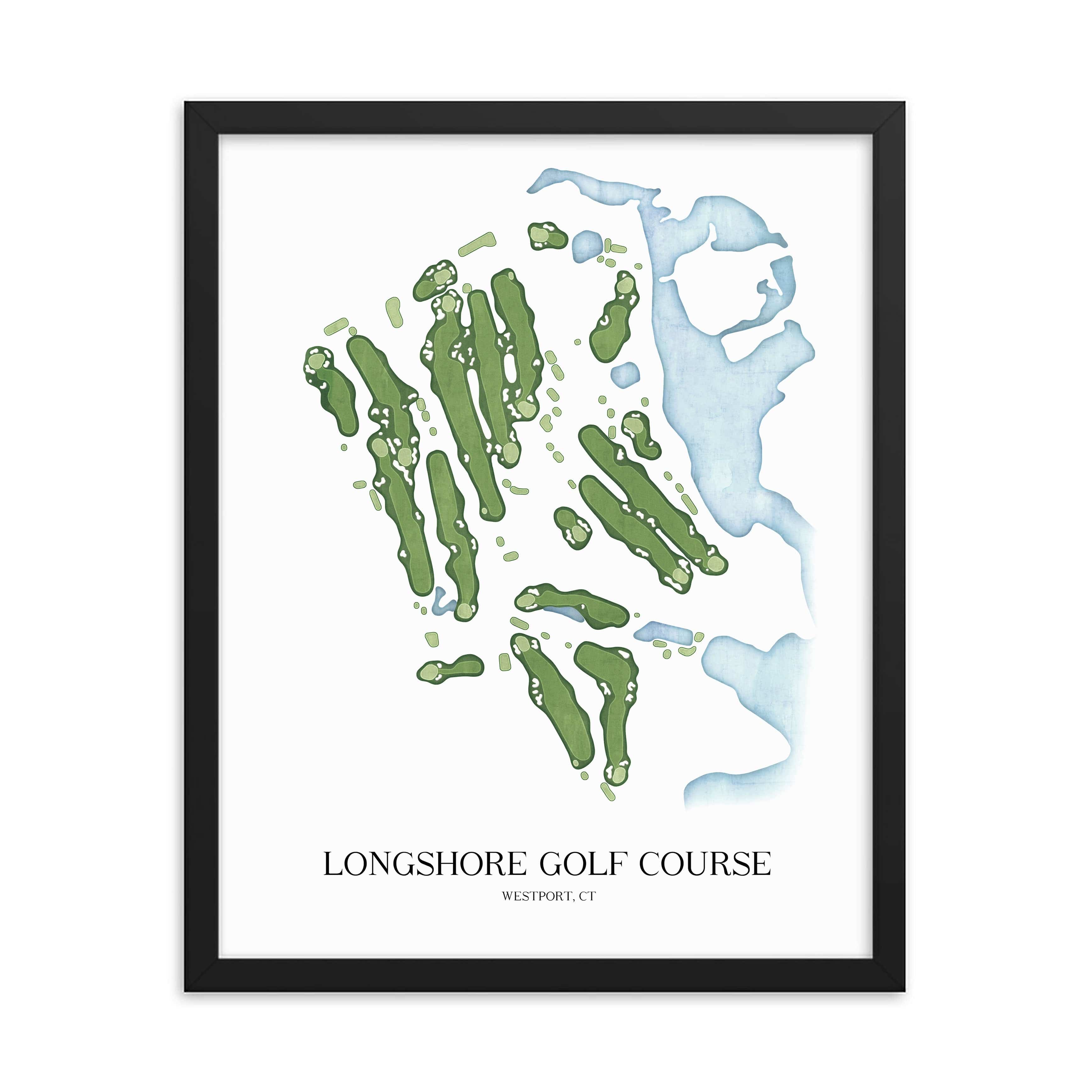 The 19th Hole Golf Shop - Golf Course Prints -  Longshore Golf Course Golf Course Map Golf Map