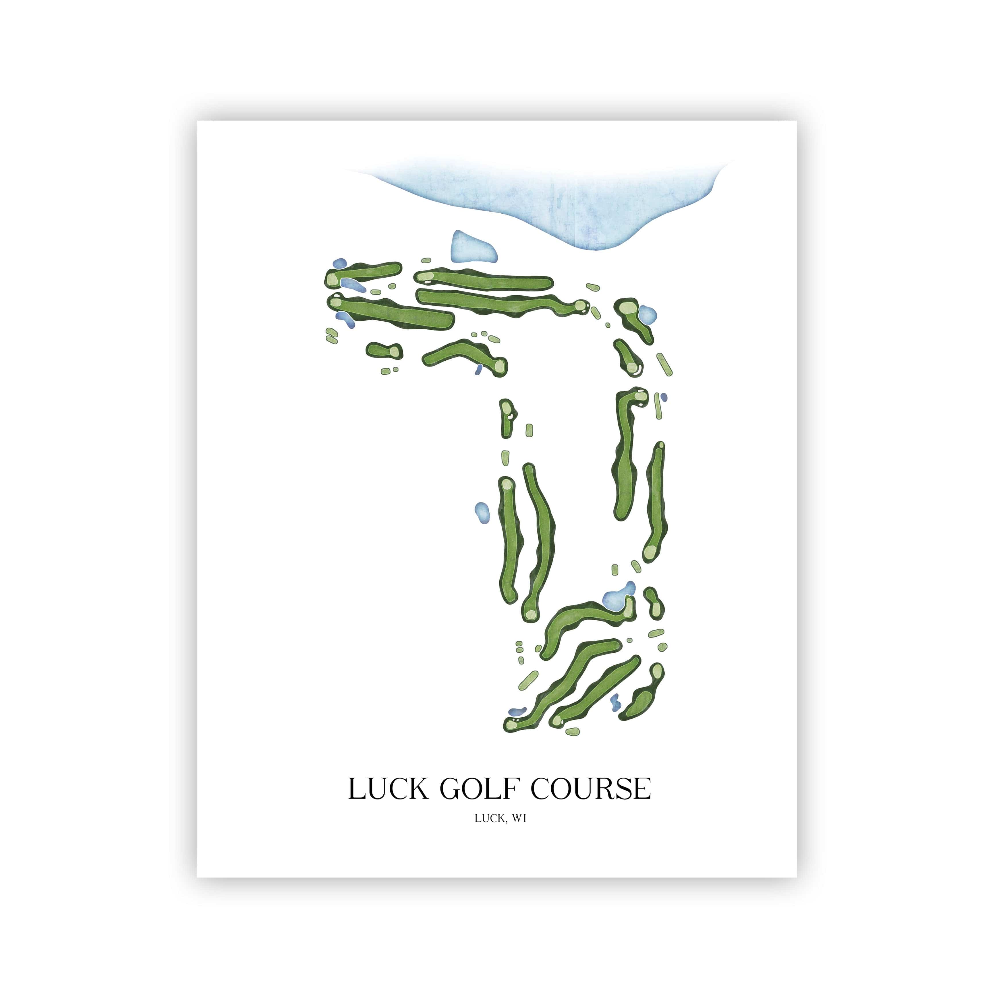 The 19th Hole Golf Shop - Golf Course Prints -  Luck Golf Course Golf Course Map Golf Map