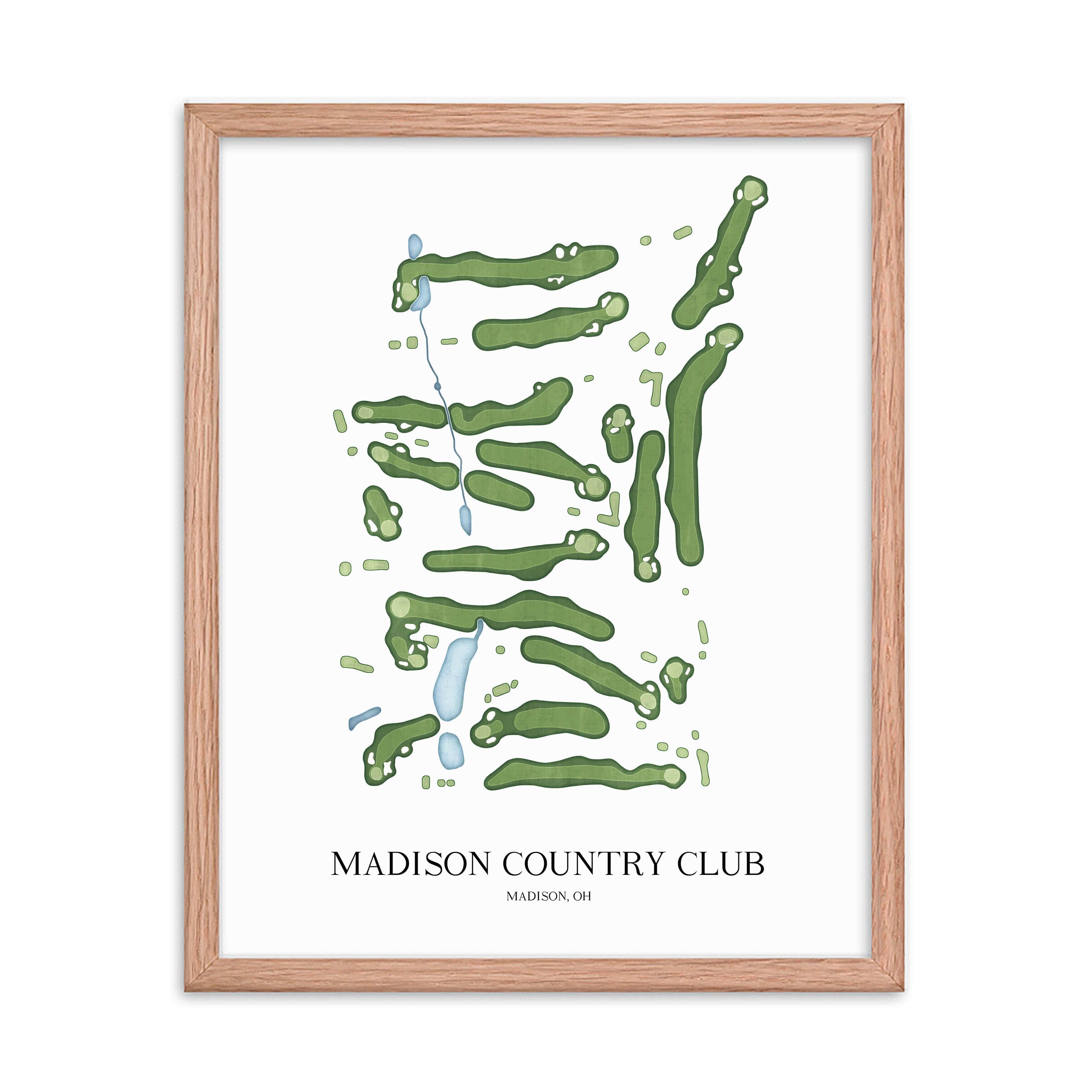 The 19th Hole Golf Shop - Golf Course Prints -  Madison Country Club Golf Course Map Golf Map