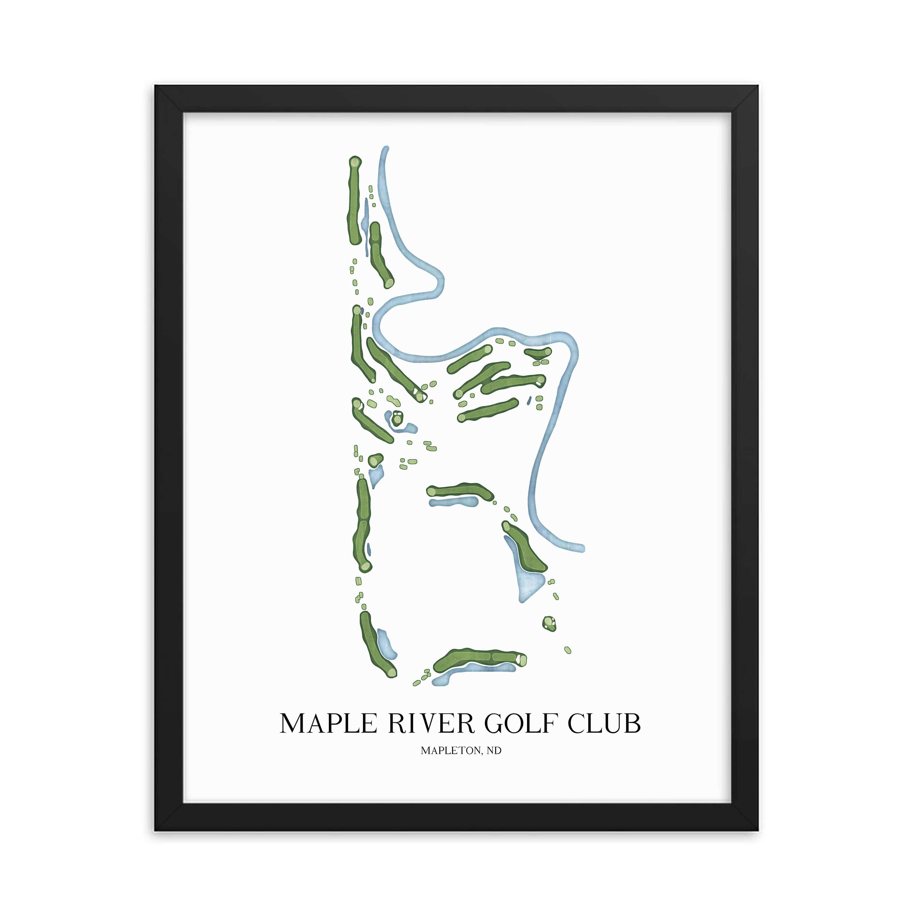 The 19th Hole Golf Shop - Golf Course Prints -  Maple River Golf Club Golf Course Map Golf Map