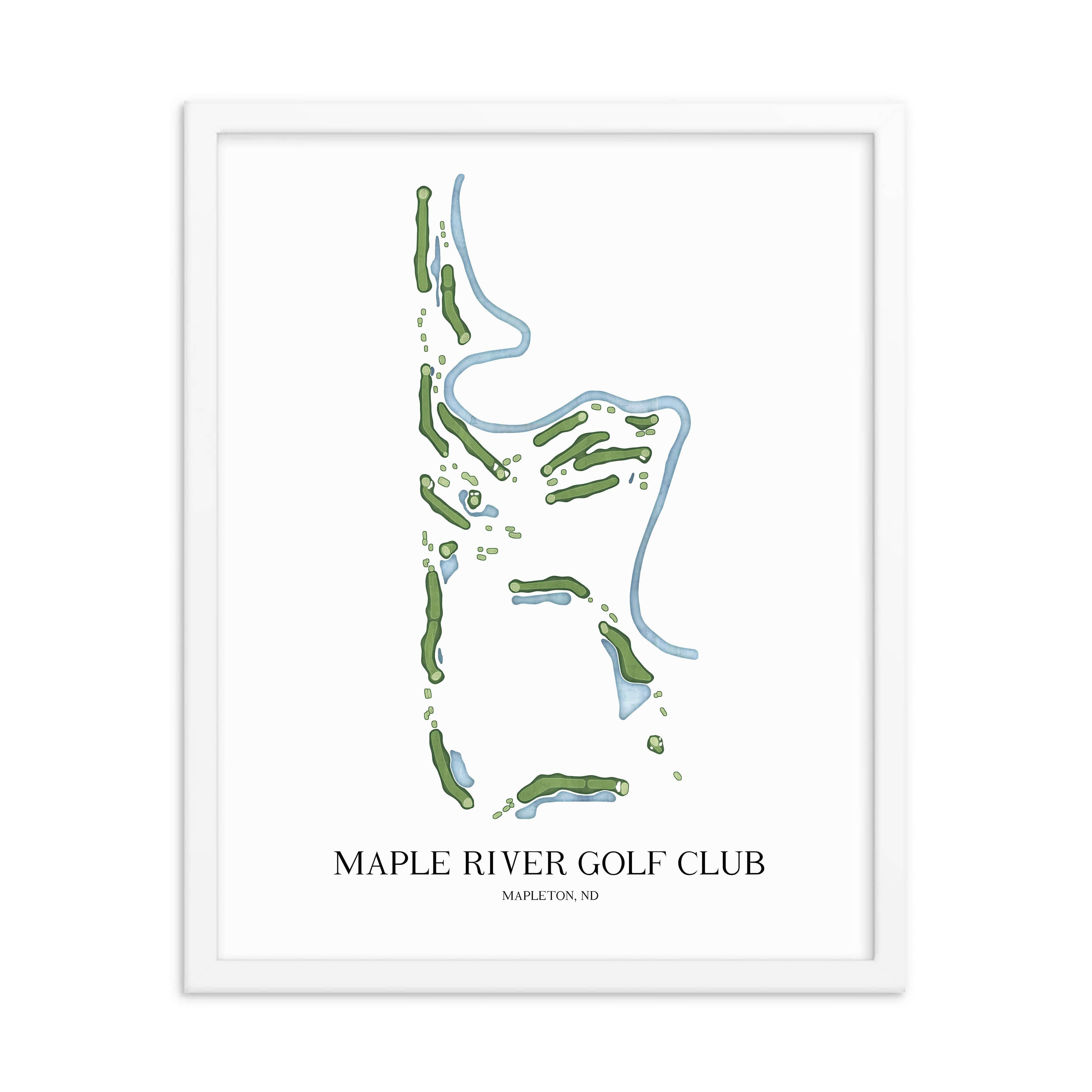 The 19th Hole Golf Shop - Golf Course Prints -  Maple River Golf Club Golf Course Map Golf Map