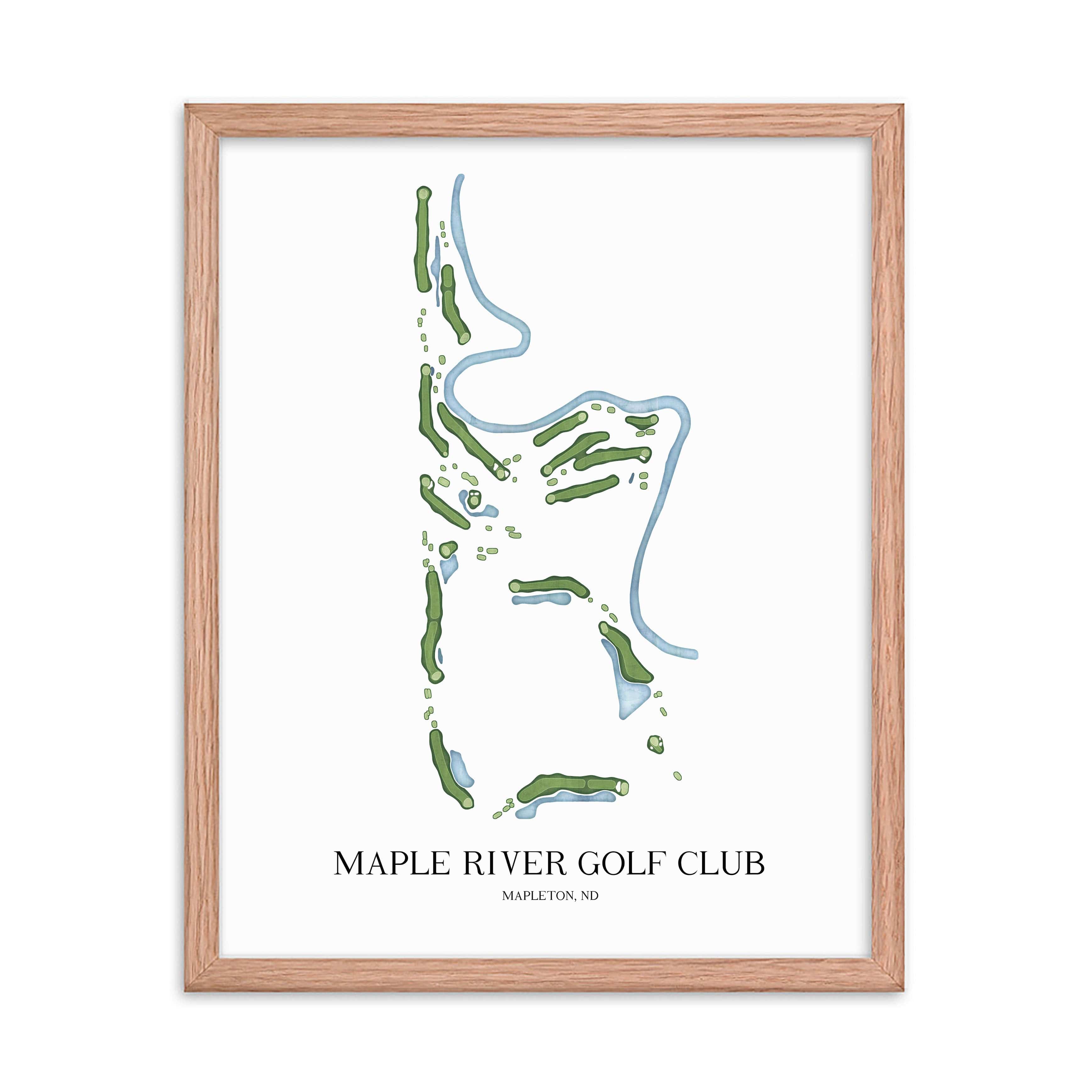 The 19th Hole Golf Shop - Golf Course Prints -  Maple River Golf Club Golf Course Map Golf Map